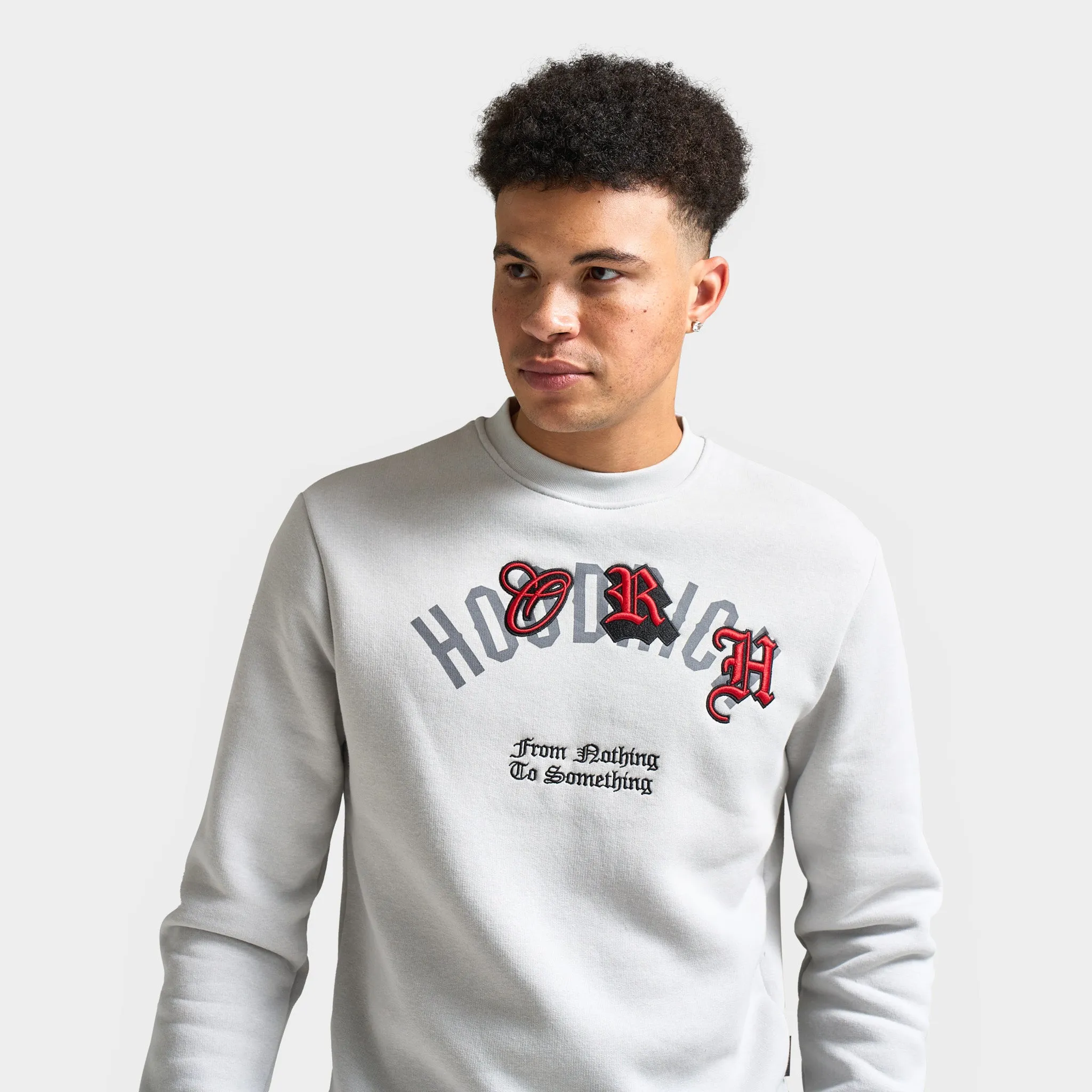 Mens Hoodrich Hoodrich Shadow Sweatshirt Quiet Gray / Lava Smoke - Lychee