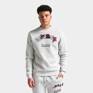 Mens Hoodrich Hoodrich Shadow Sweatshirt Quiet Gray / Lava Smoke - Lychee