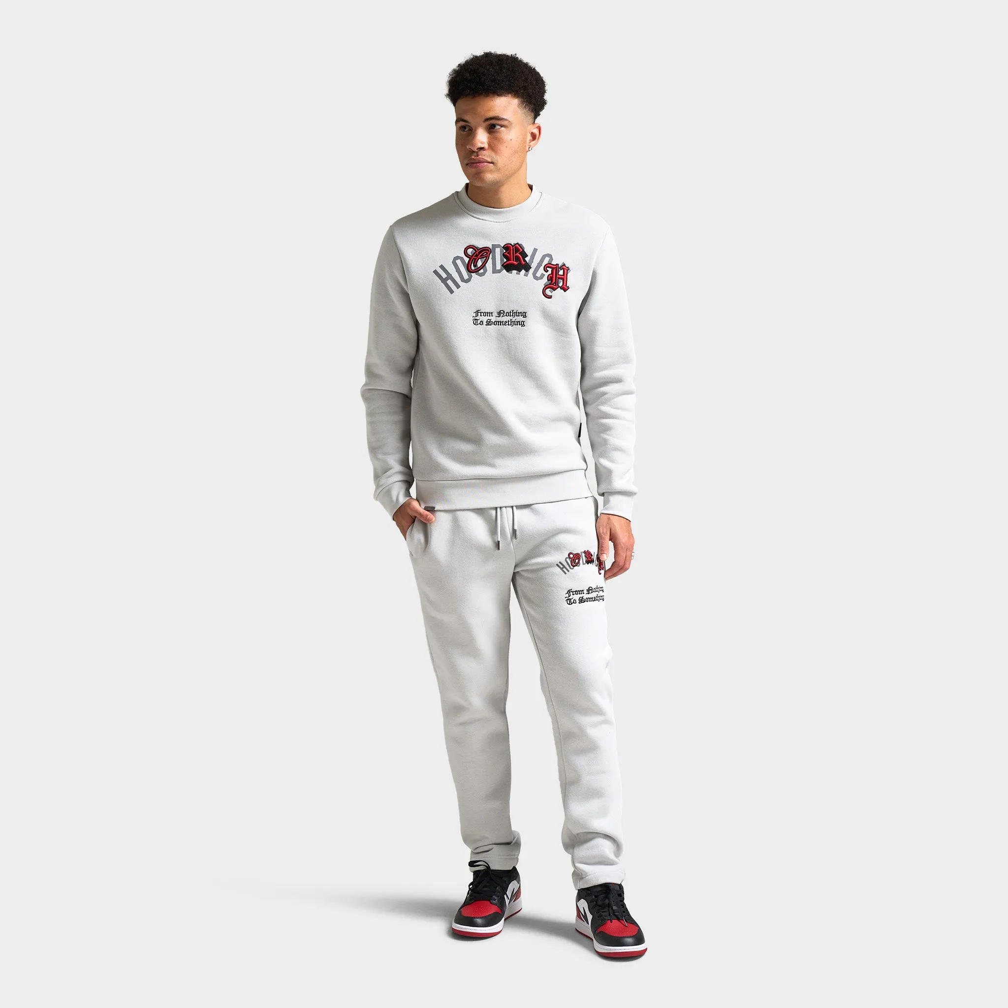 Mens Hoodrich Hoodrich Shadow Sweatshirt Quiet Gray / Lava Smoke - Lychee