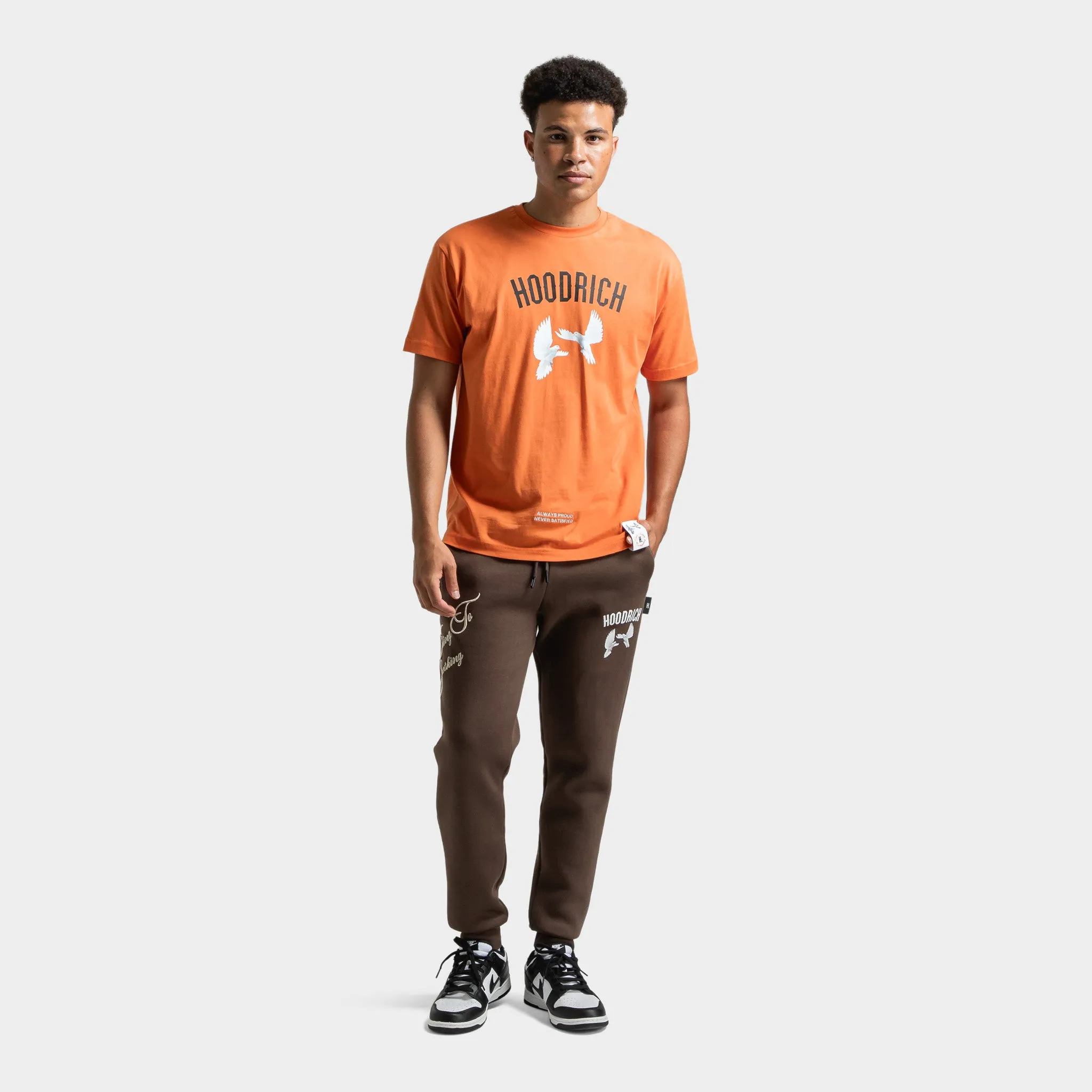Mens Hoodrich Hoodrich Take Flight V2 T-Shirt Burnt Orange / Black - Blan