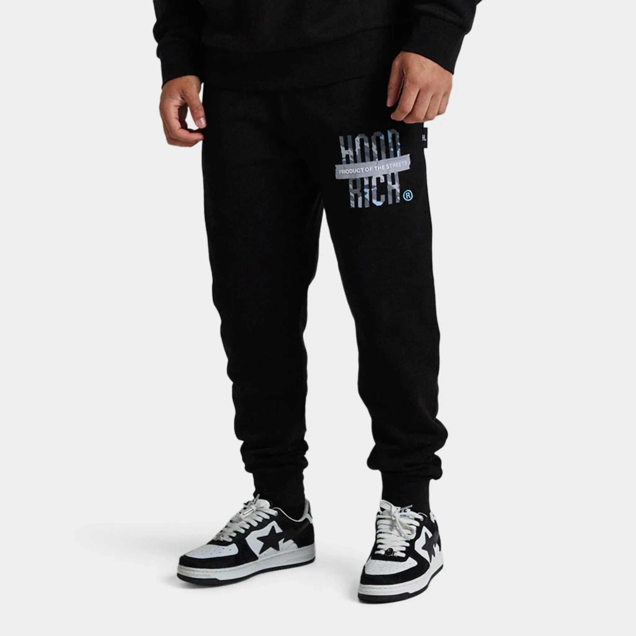 Mens Hoodrich Hoodrich Territory Joggers Black / Camo - Clear Sky