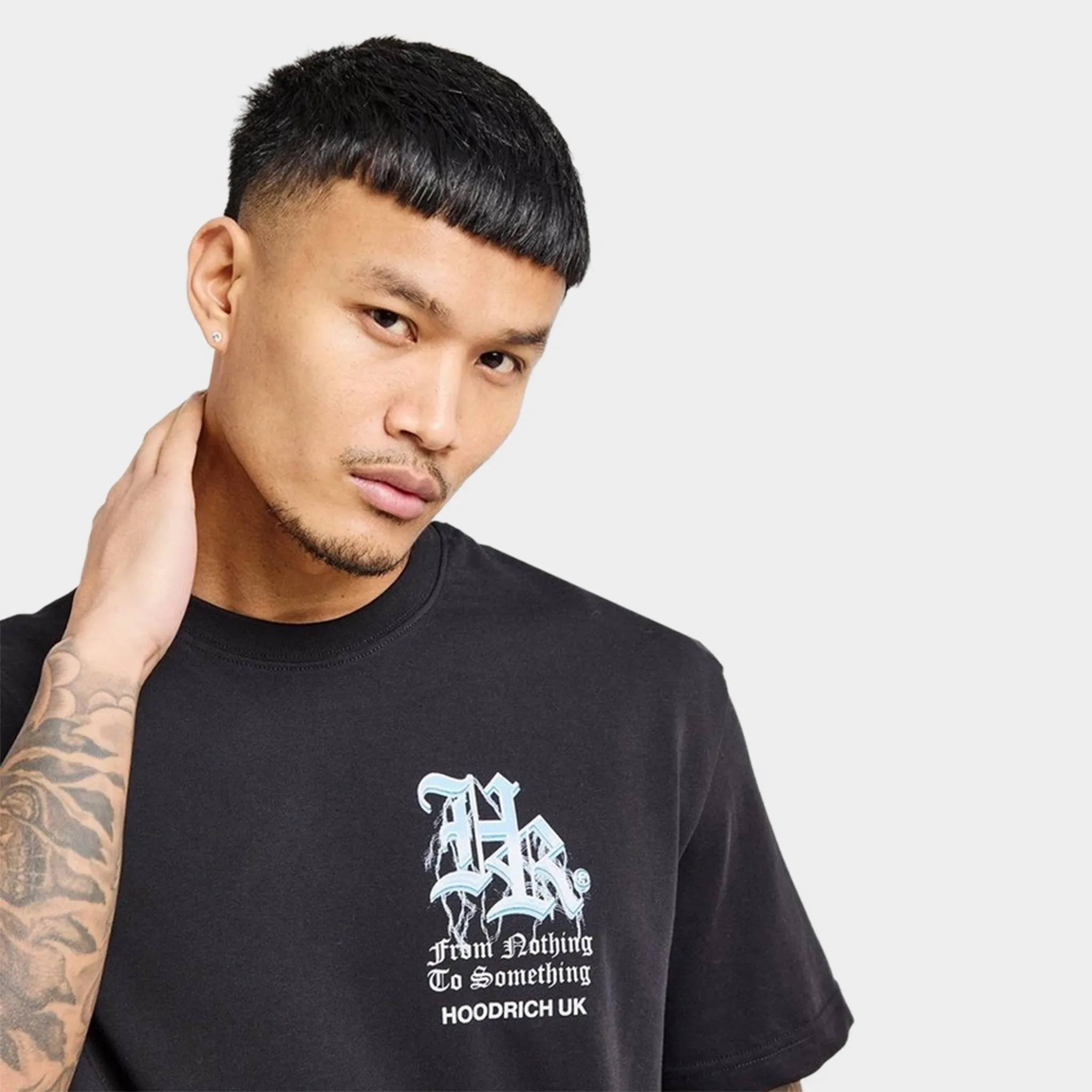 Mens Hoodrich Hoodrich Tornado Oversized Graphic T-Shirt Black / White - Blue