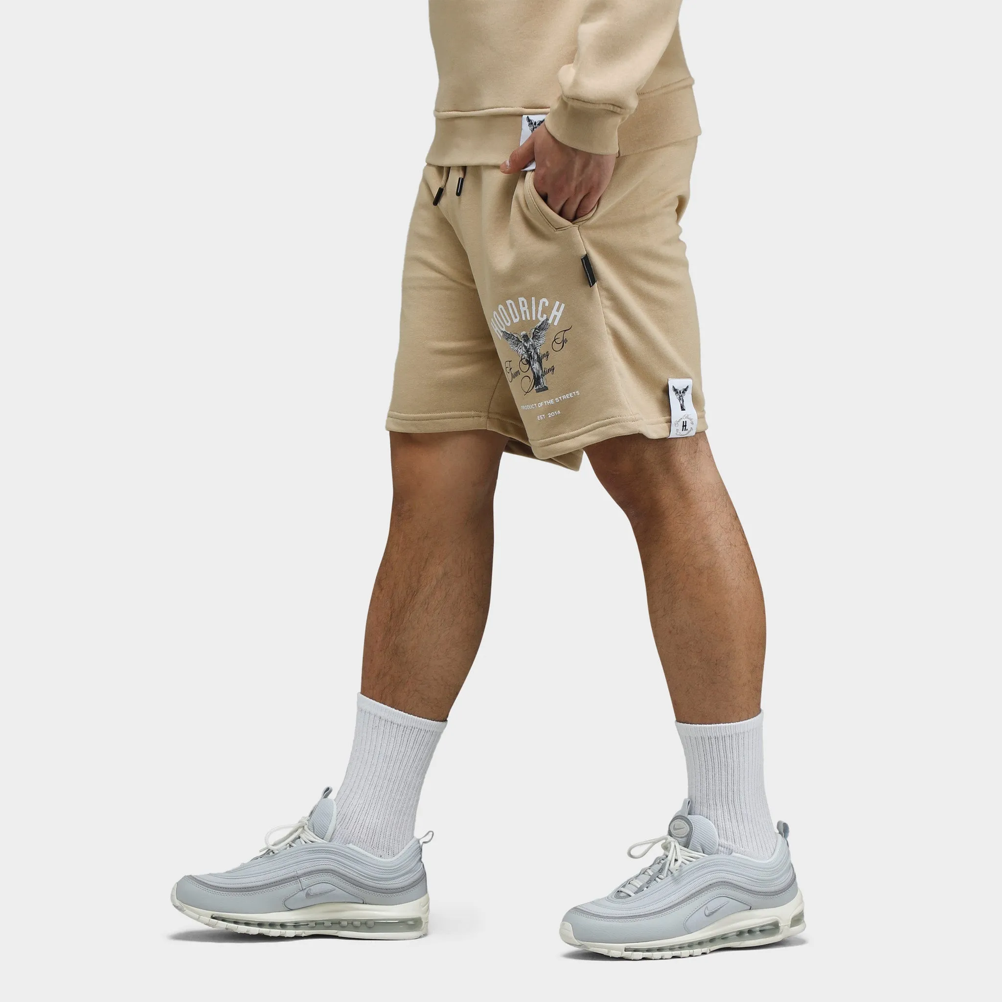 Mens Hoodrich Hoodrich Vital Shorts Safari / White - Black
