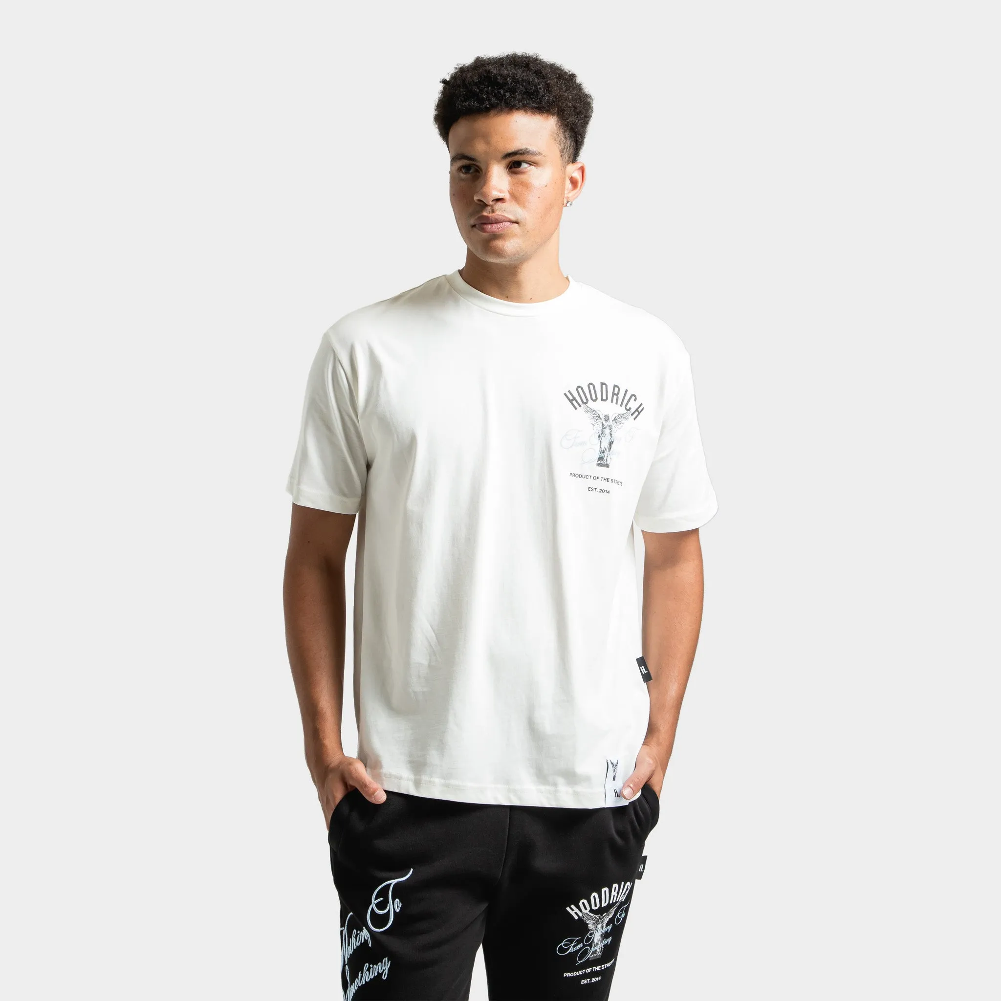 Mens Hoodrich Hoodrich Vital T-Shirt Blanc De Blanc / Black - Clear Sky