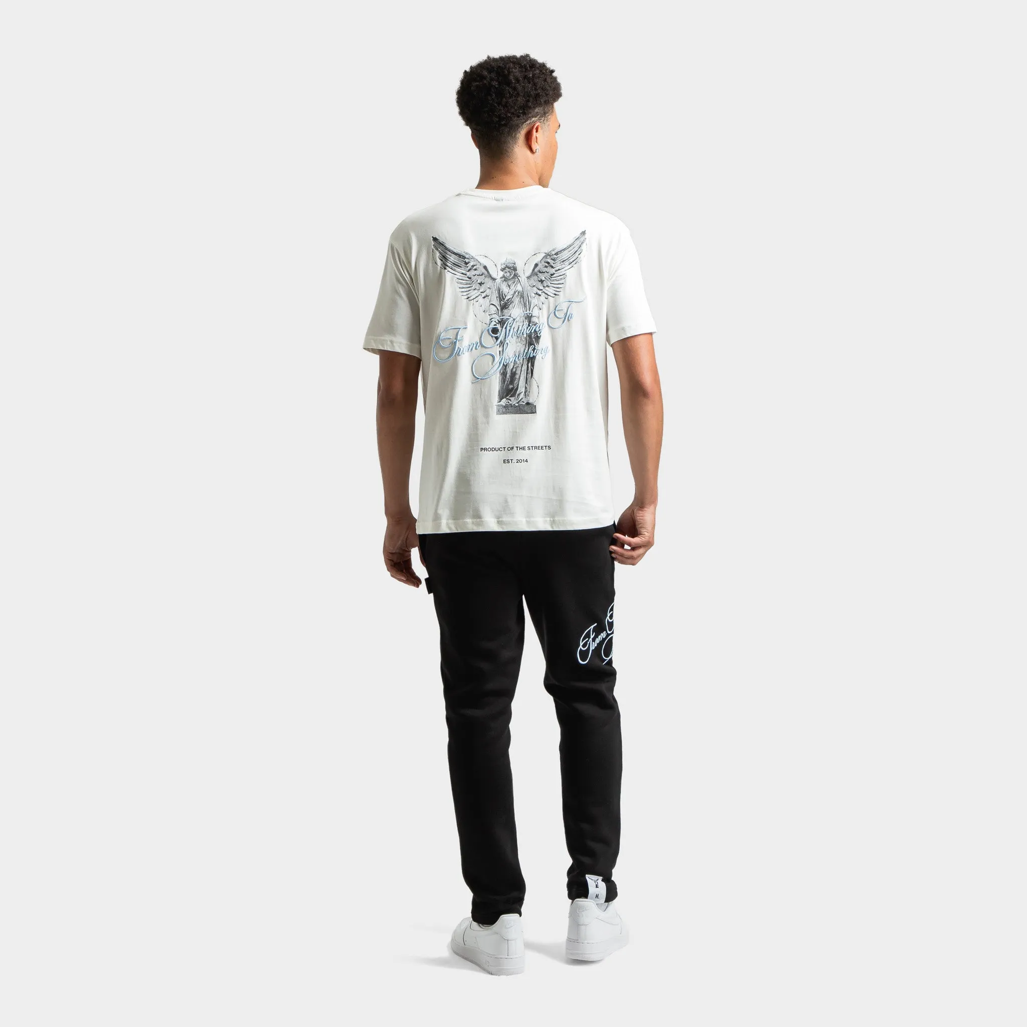 Mens Hoodrich Hoodrich Vital T-Shirt Blanc De Blanc / Black - Clear Sky