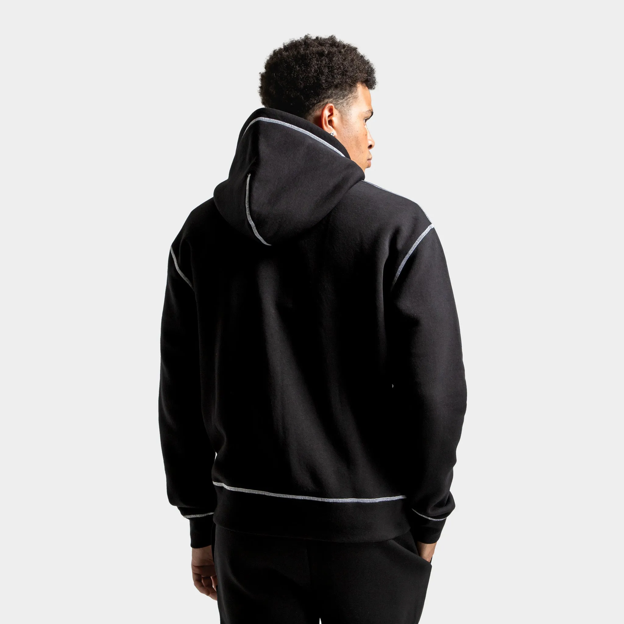 Mens Hoodrich Hoodrich Wandal Zip-through Hoodie Black / Lava Smoke - Quiet Grey
