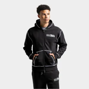 Mens Hoodrich Hoodrich Wandal Zip-through Hoodie Black / Lava Smoke - Quiet Grey