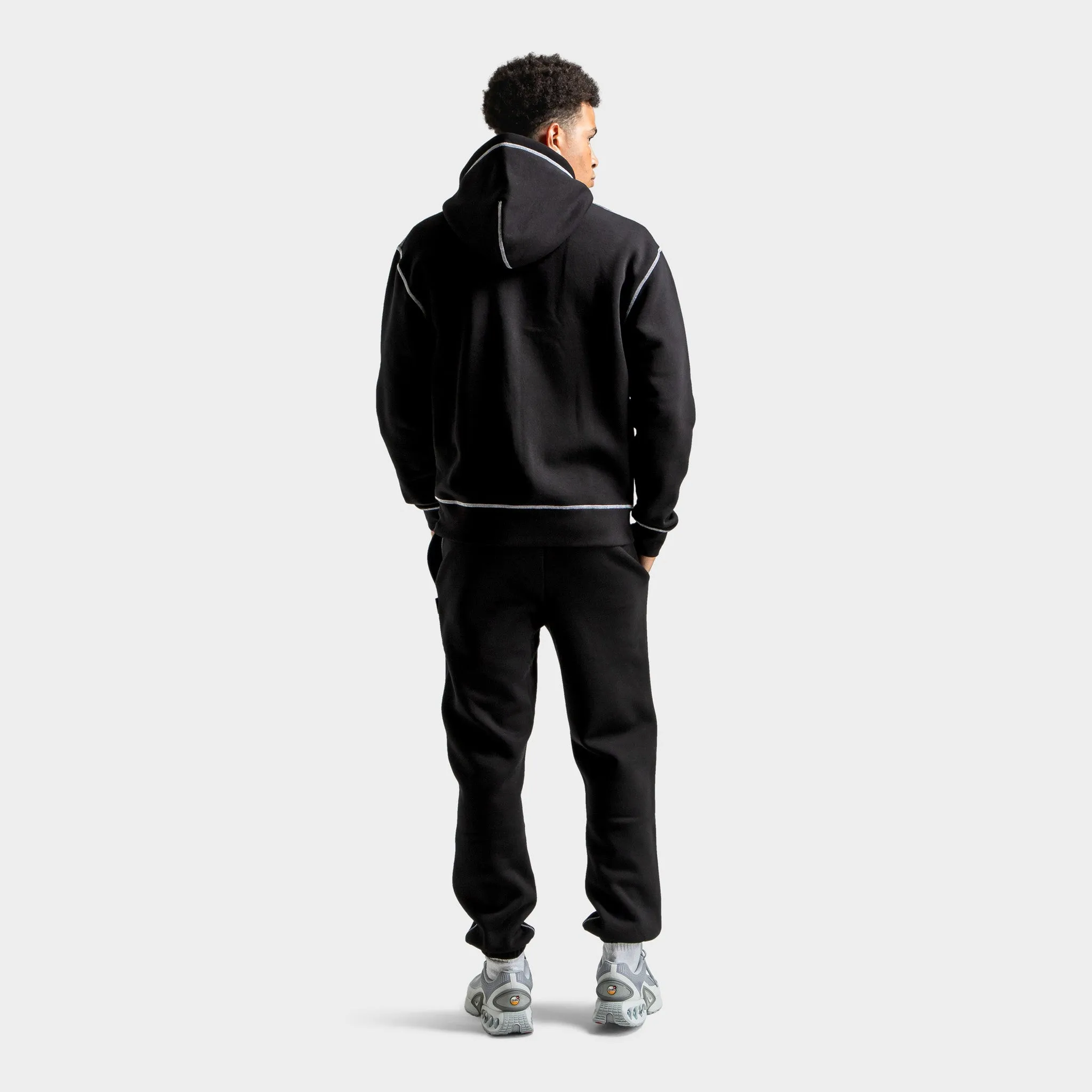 Mens Hoodrich Hoodrich Wandal Zip-through Hoodie Black / Lava Smoke - Quiet Grey