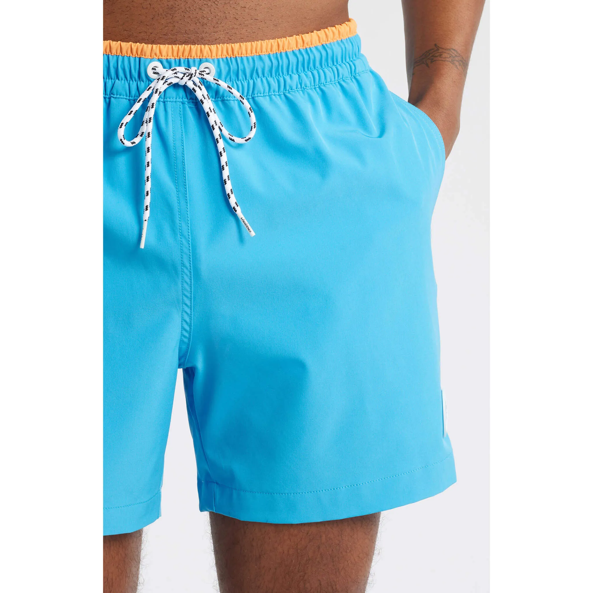 Mens Johnnie-O Chubbies 5.5-Inch The Blue Barracudas Swim Trunks - Bright Blue - Solid