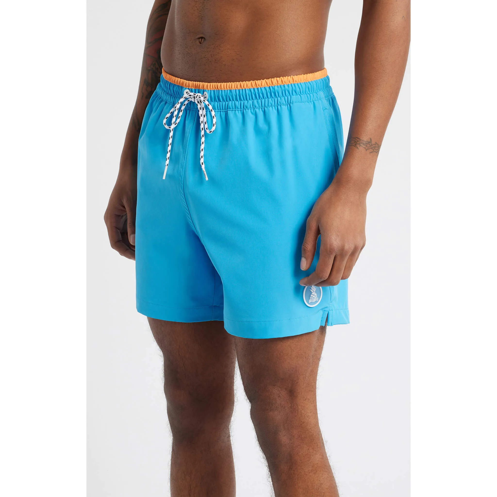 Mens Johnnie-O Chubbies 5.5-Inch The Blue Barracudas Swim Trunks - Bright Blue - Solid