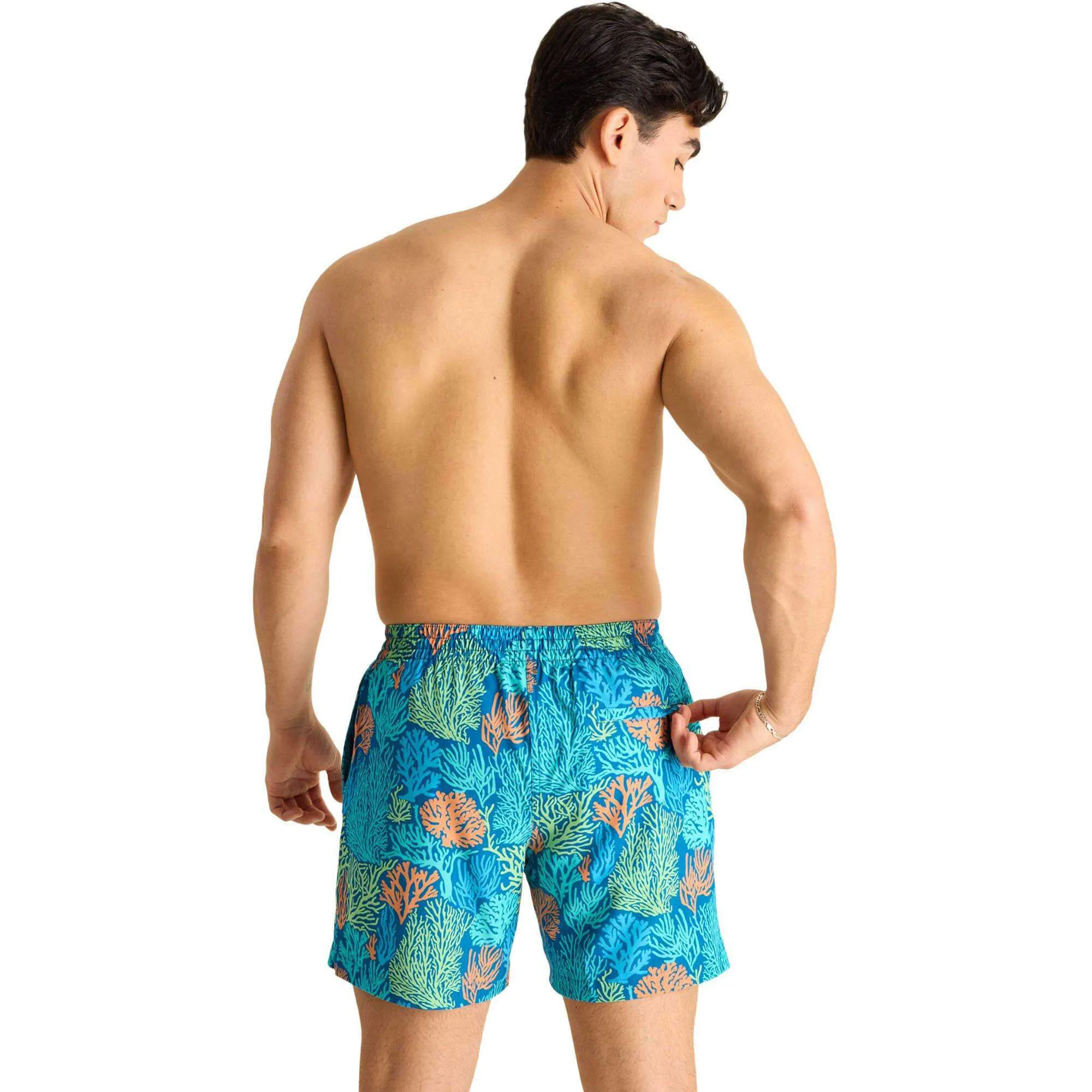 Mens Johnnie-O Chubbies 5.5-Inch The Coral Quarrels Swim Trunks - Bright Blue