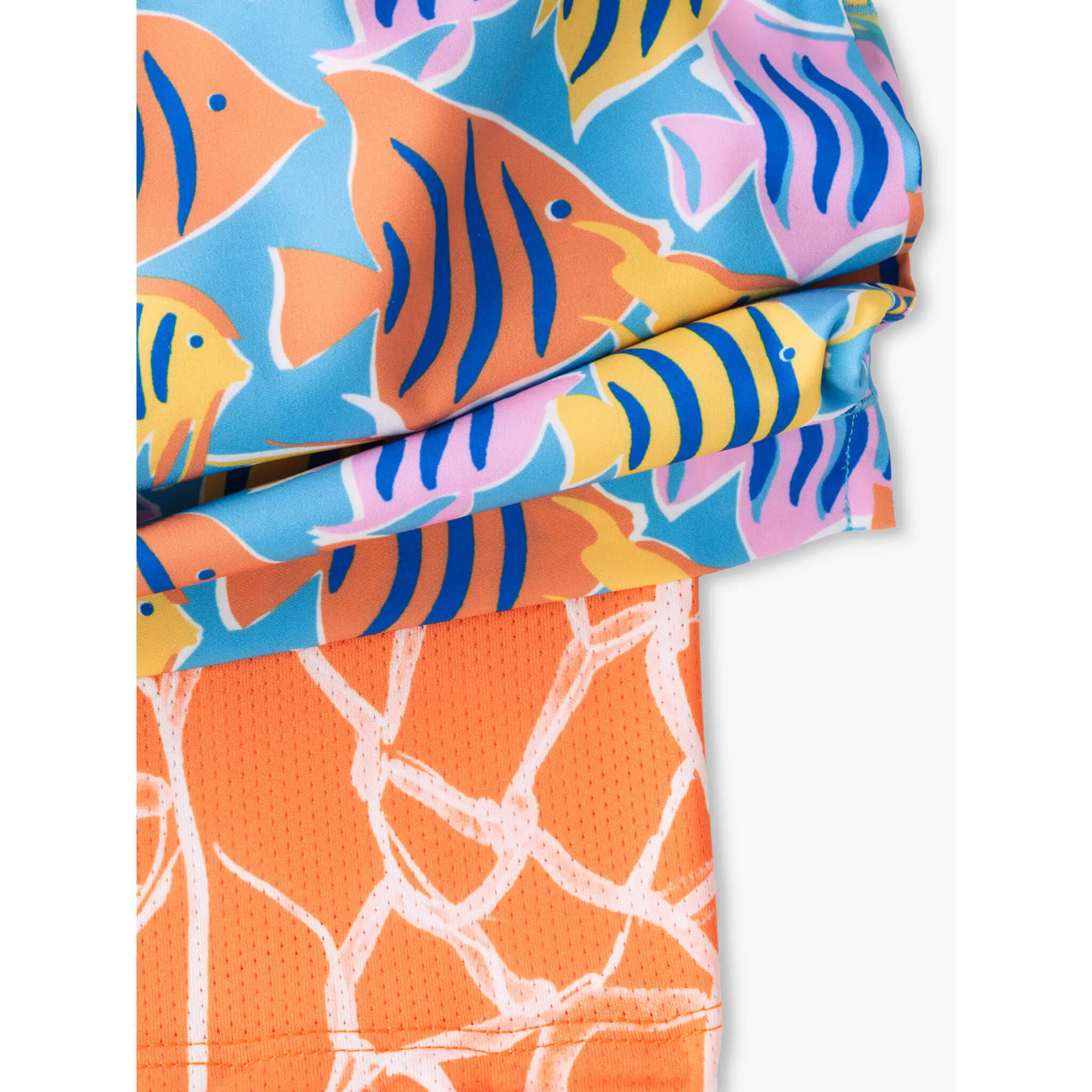 Mens Johnnie-O Chubbies 5.5-Inch The Fish Tanks Swim Trunks - Bright Blue