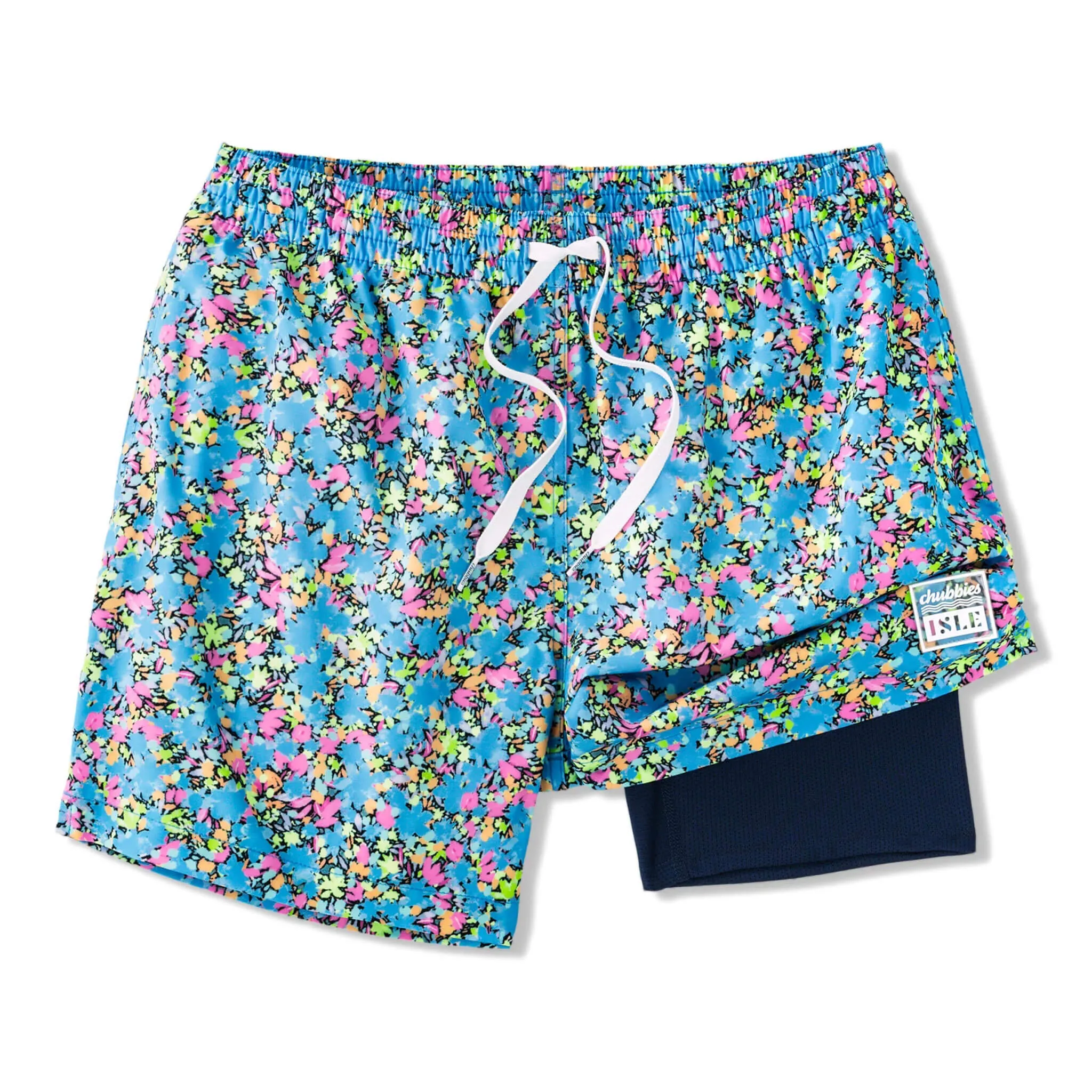 Mens Johnnie-O Chubbies 5.5-Inch The Isle x Chubbies Floral Swim Trunks - Bright Blue