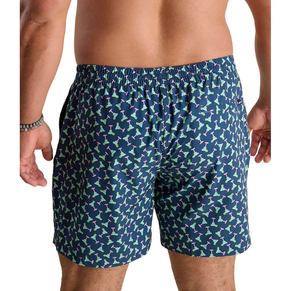 Mens Johnnie-O Chubbies 5.5-Inch The Margarita Mondays Swim Trunks - Navy