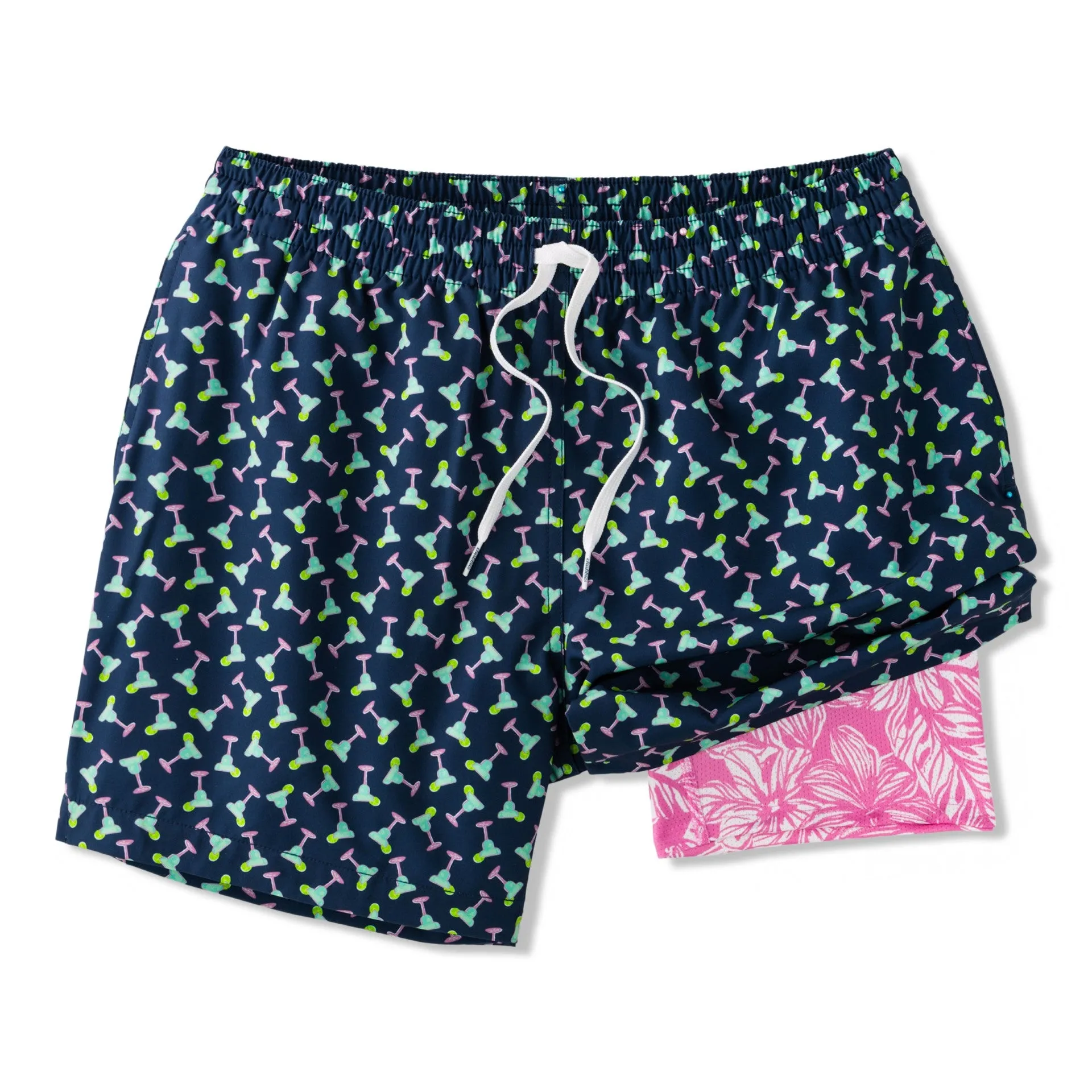 Mens Johnnie-O Chubbies 5.5-Inch The Margarita Mondays Swim Trunks - Navy