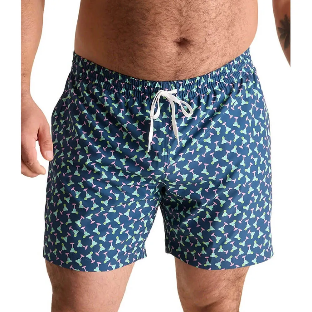 Mens Johnnie-O Chubbies 5.5-Inch The Margarita Mondays Swim Trunks - Navy