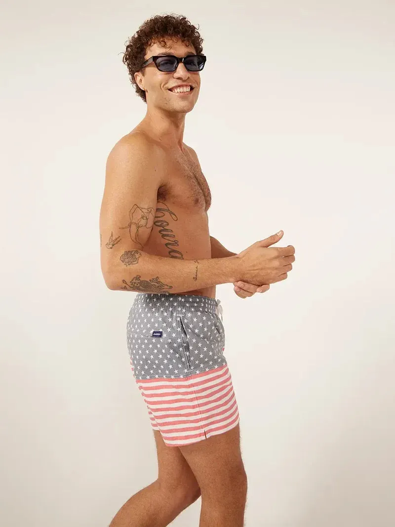 Mens Johnnie-O Chubbies 5.5-Inch The Mericas Swim Trunks - Multi