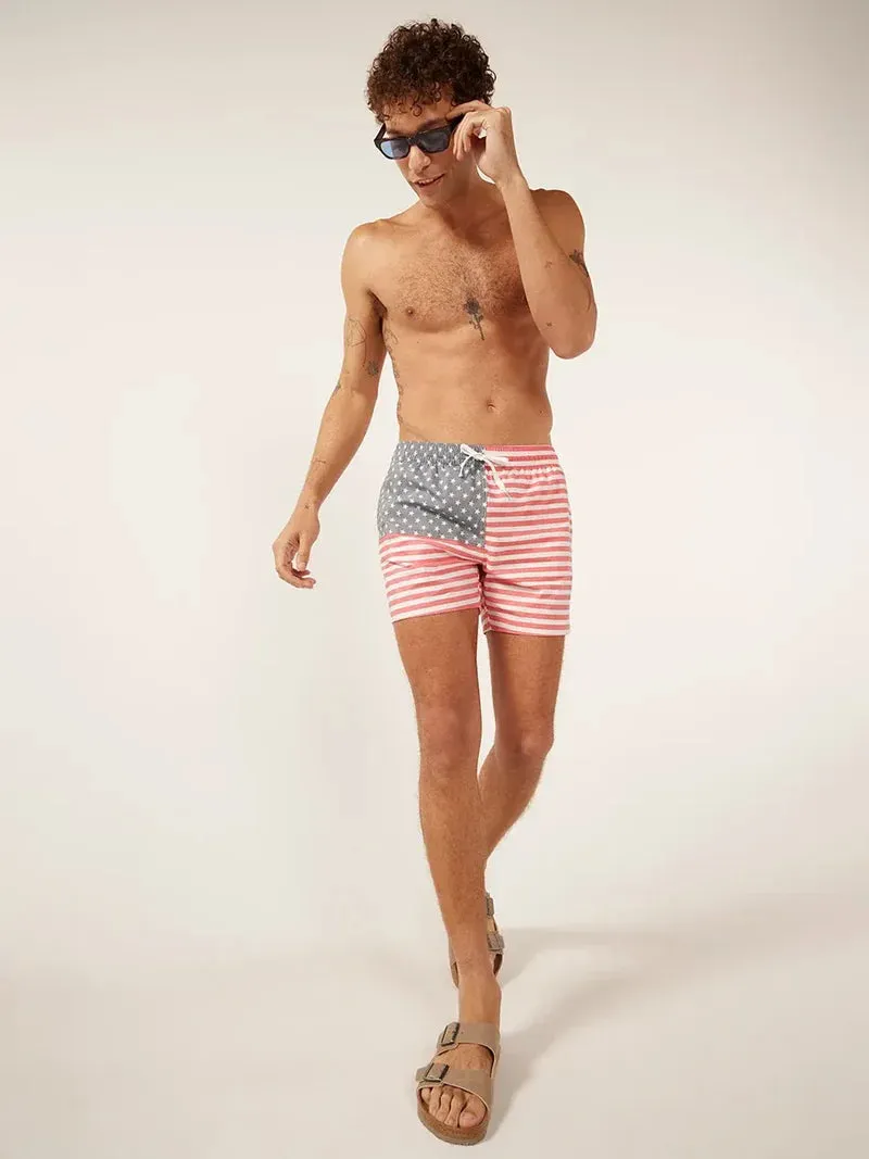 Mens Johnnie-O Chubbies 5.5-Inch The Mericas Swim Trunks - Multi