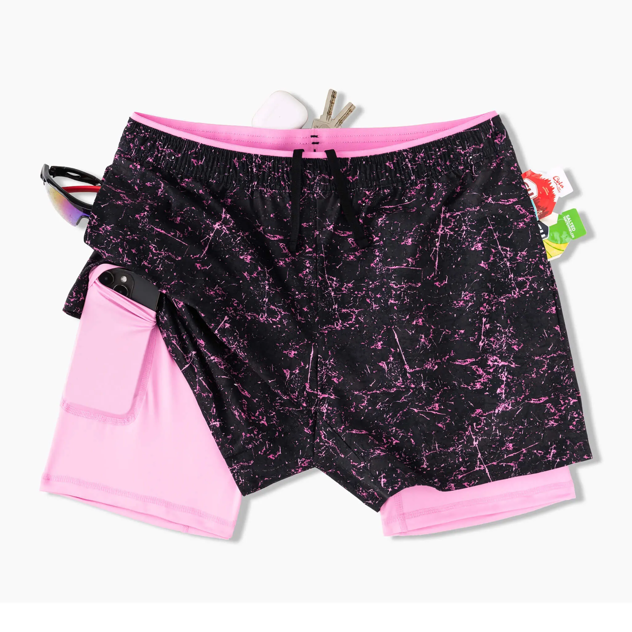 Mens Johnnie-O Chubbies 5.5-Inch The Pink Concretes Training Shorts - Bright Pink
