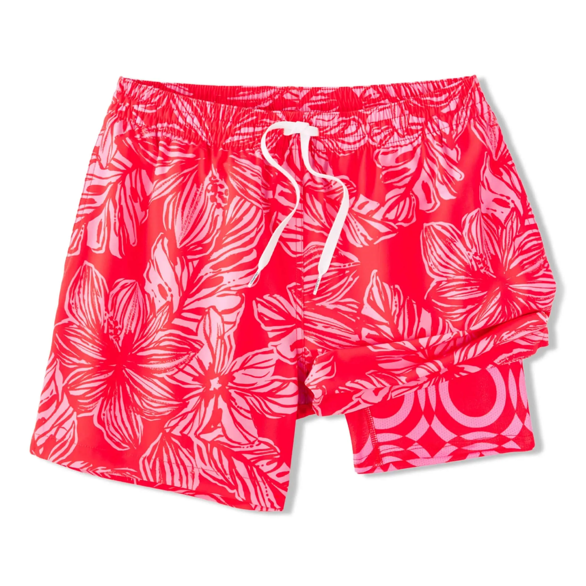 Mens Johnnie-O Chubbies 5.5-Inch The Raz-matazz Swim Trunks - Bright Red