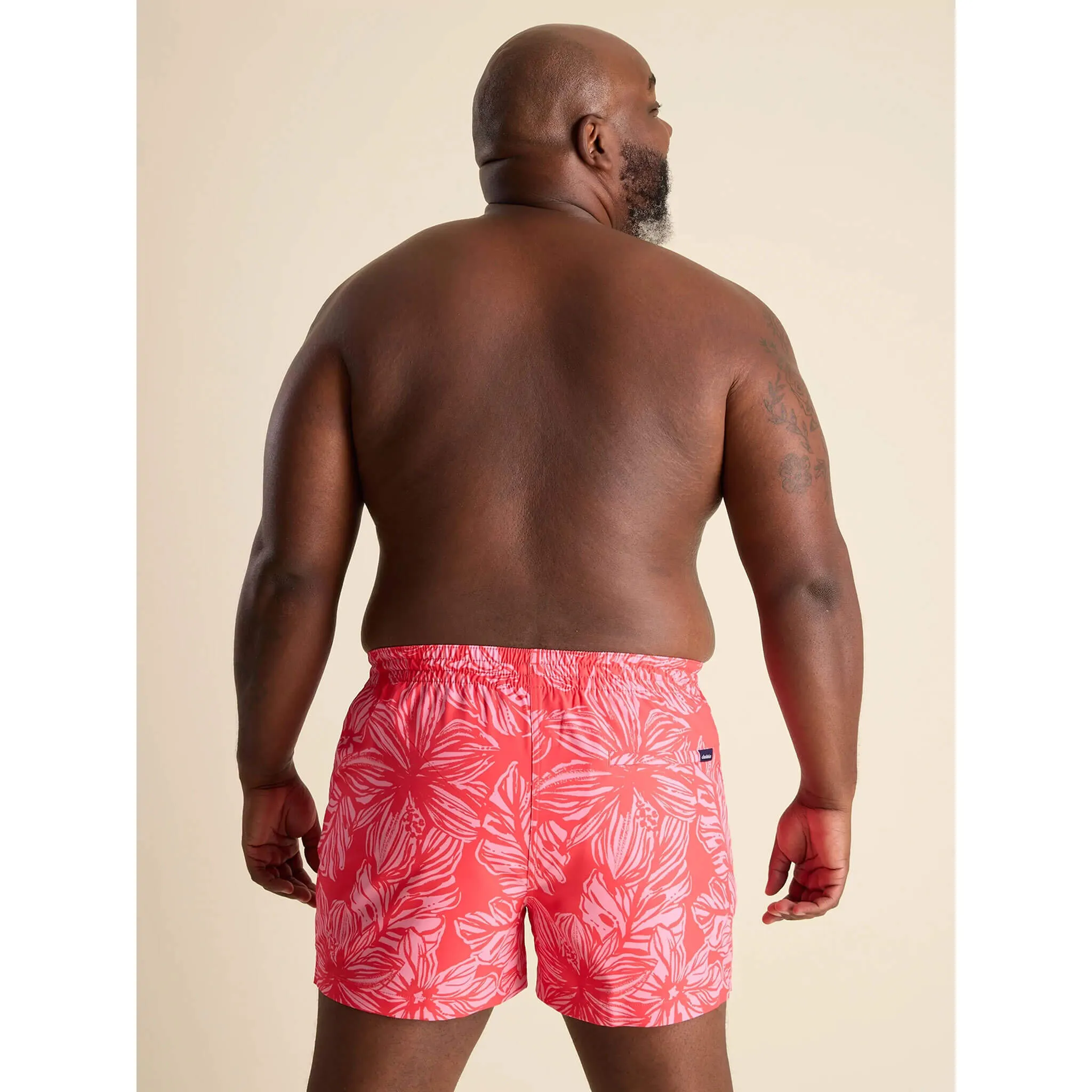 Mens Johnnie-O Chubbies 5.5-Inch The Raz-matazz Swim Trunks - Bright Red