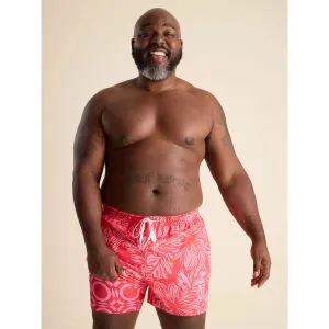 Mens Johnnie-O Chubbies 5.5-Inch The Raz-matazz Swim Trunks - Bright Red