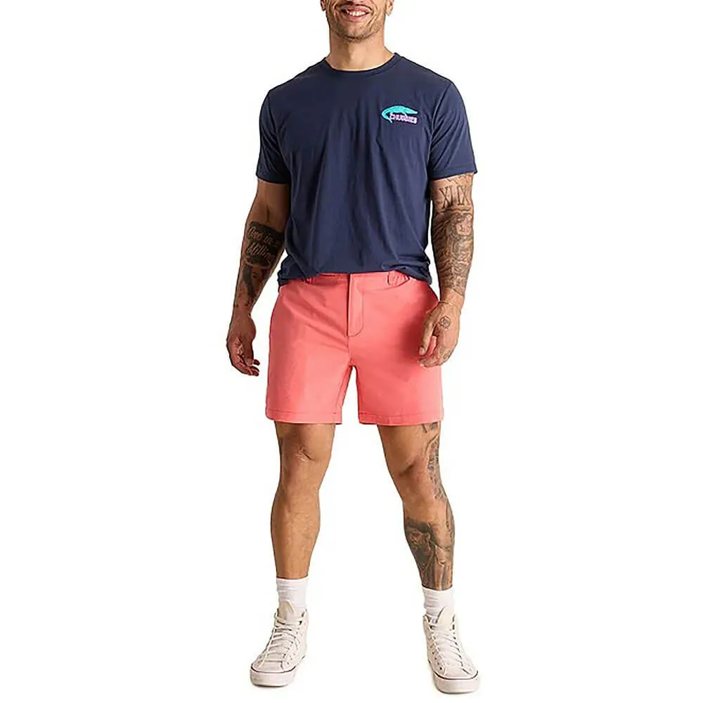 Mens Johnnie-O Chubbies 6-Inch The Candy Apples Performance Shorts - Bright Red