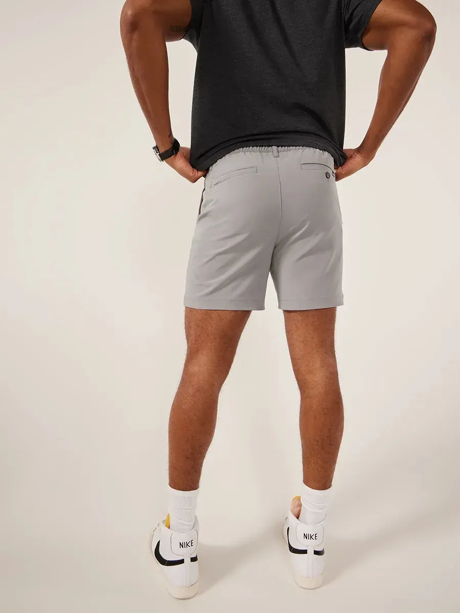 Mens Johnnie-O Chubbies 6-Inch The World's Grayest Performance Shorts - Medium Grey - Solid
