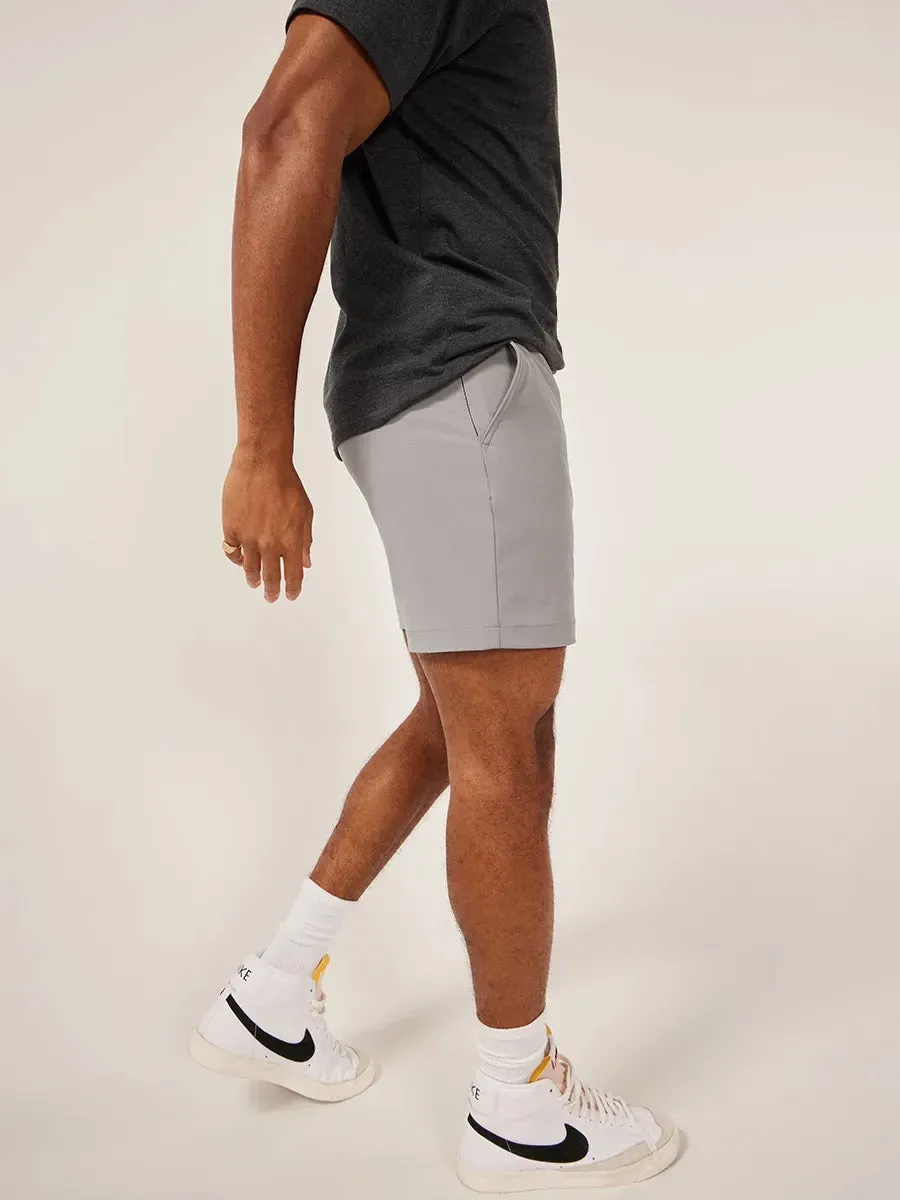 Mens Johnnie-O Chubbies 6-Inch The World's Grayest Performance Shorts - Medium Grey - Solid