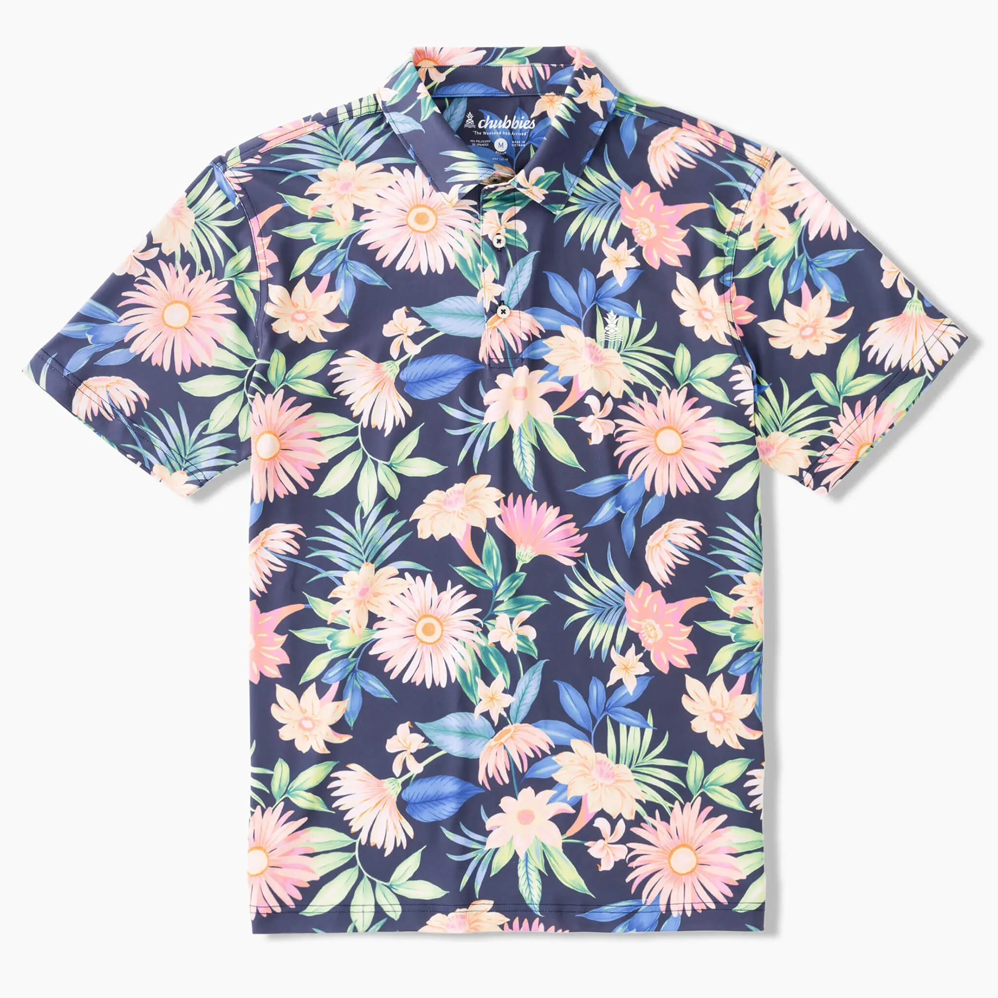 Mens Johnnie-O Chubbies The Big Bloomer Polo Shirt - Navy