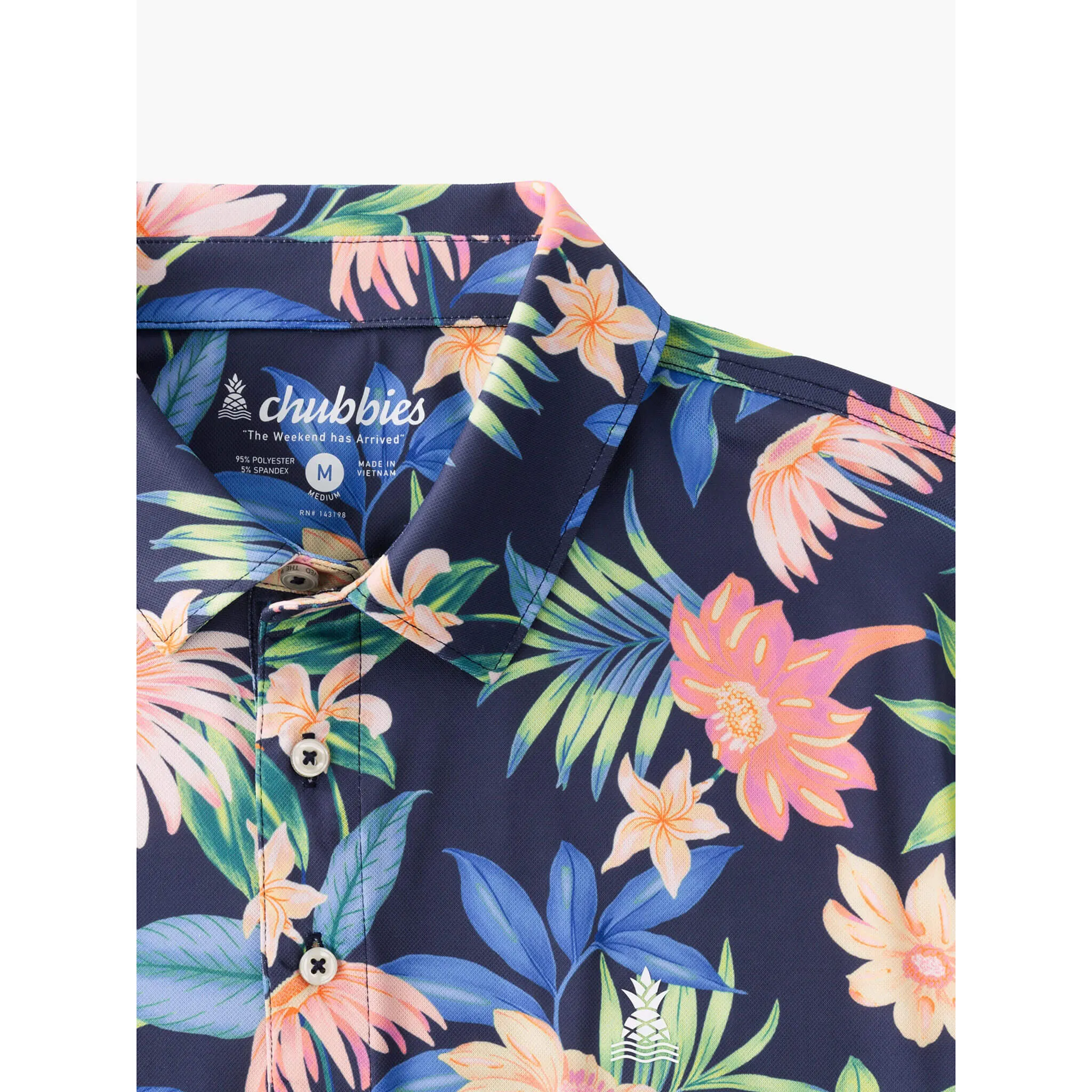 Mens Johnnie-O Chubbies The Big Bloomer Polo Shirt - Navy