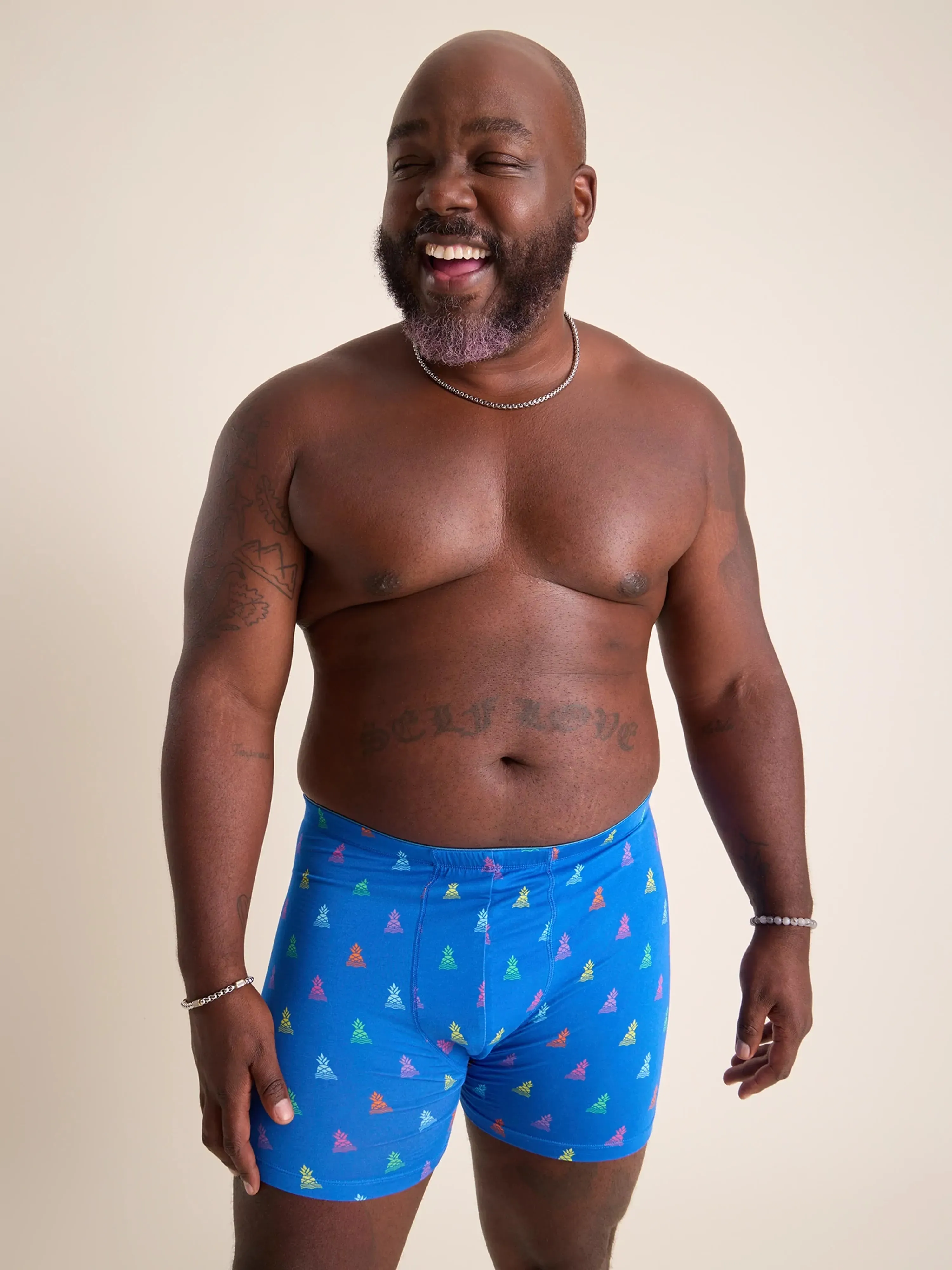 Mens Johnnie-O Chubbies The Brand Deals Boxer Briefs - Bright Blue