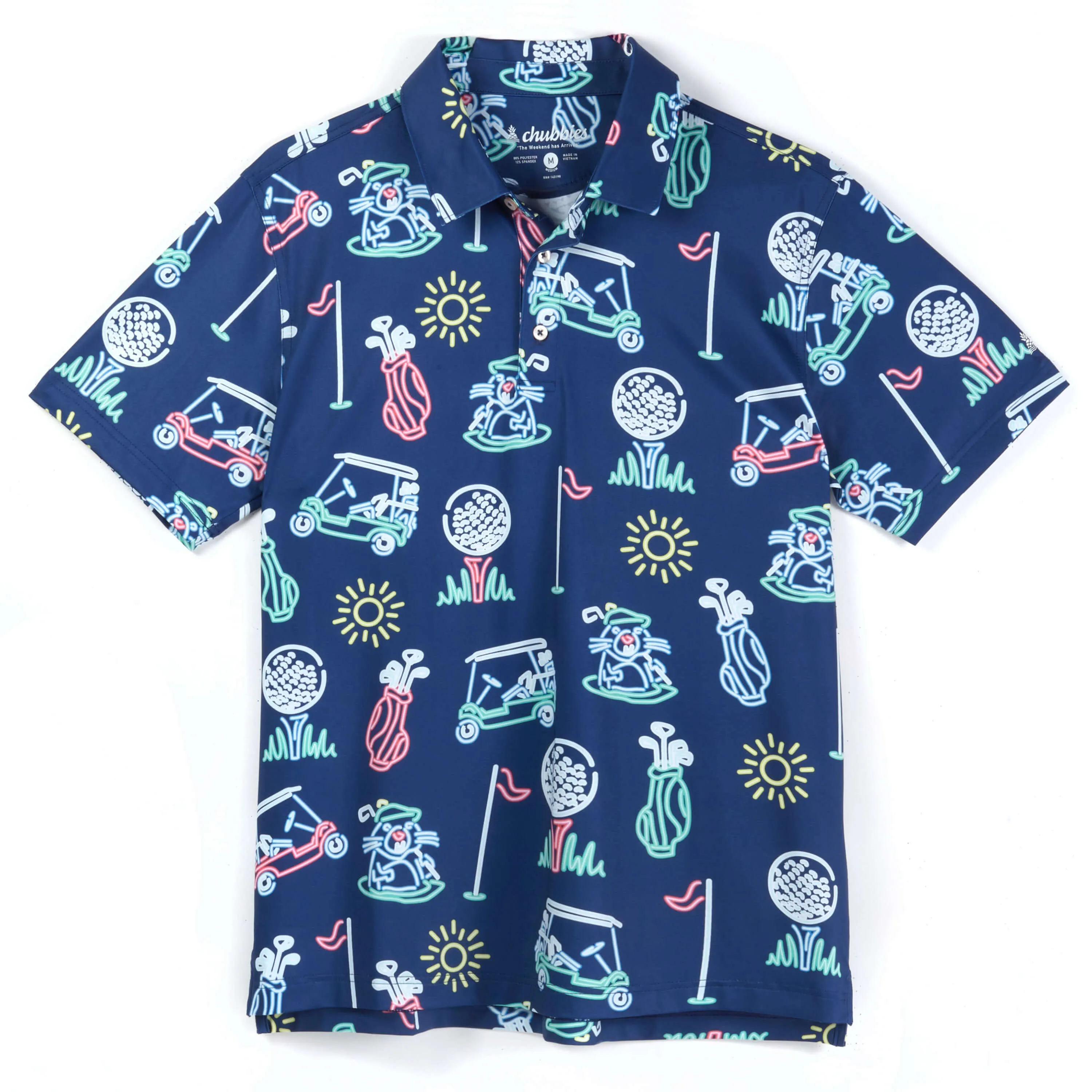 Mens Johnnie-O Chubbies The Liberty Cup Performance Polo Shirt - Navy