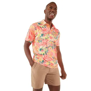 Mens Johnnie-O Chubbies The P.I. Performance Polo Shirt - Coral