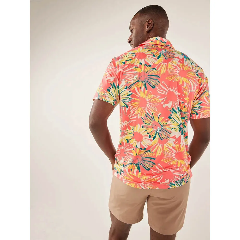 Mens Johnnie-O Chubbies The P.I. Performance Polo Shirt - Coral