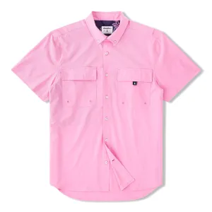 Mens Johnnie-O Chubbies The Pink n' Proud Short Sleeve Sport Shirt - Medium Pink