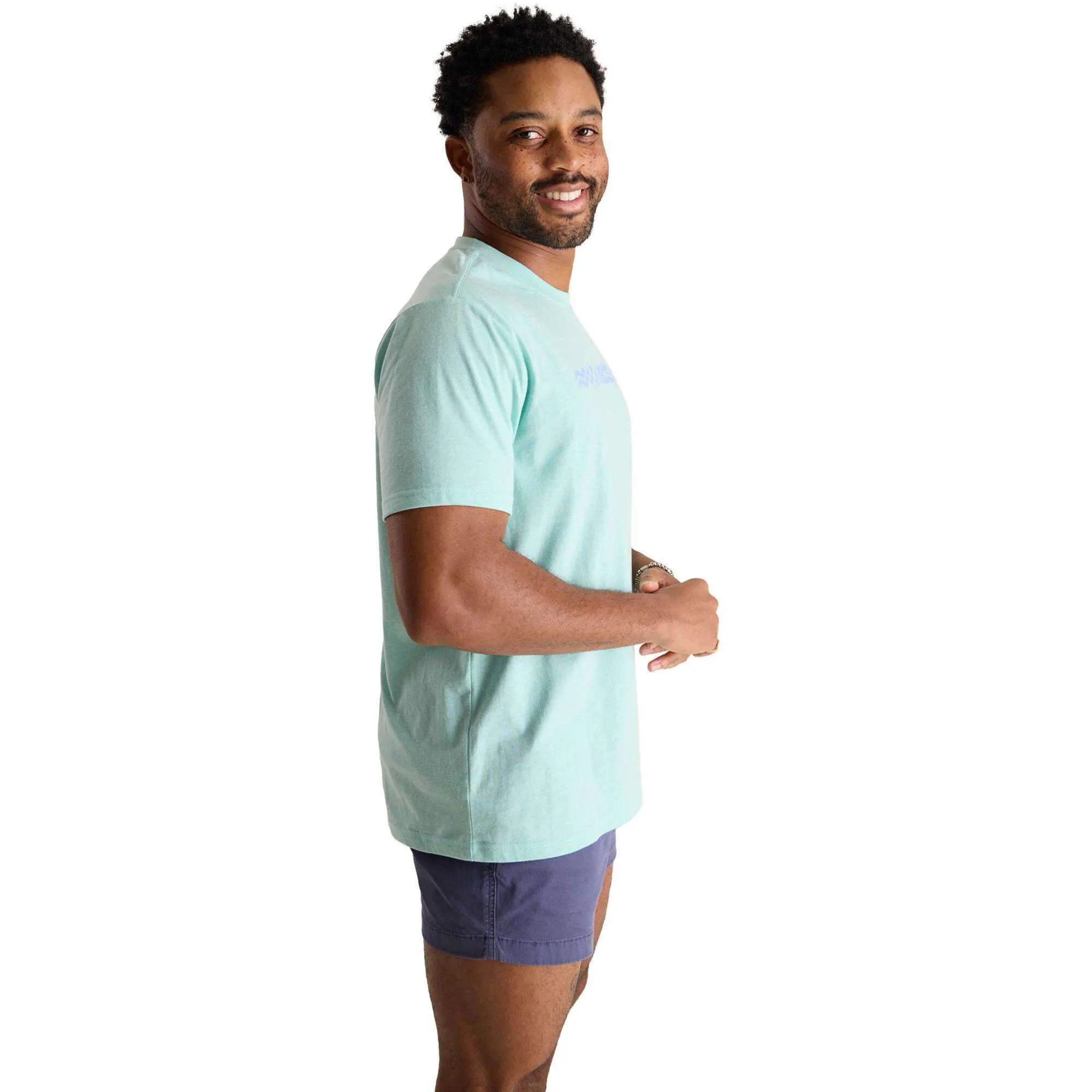 Mens Johnnie-O Chubbies The Sip, Sip, Hooray T-Shirt - Open Green