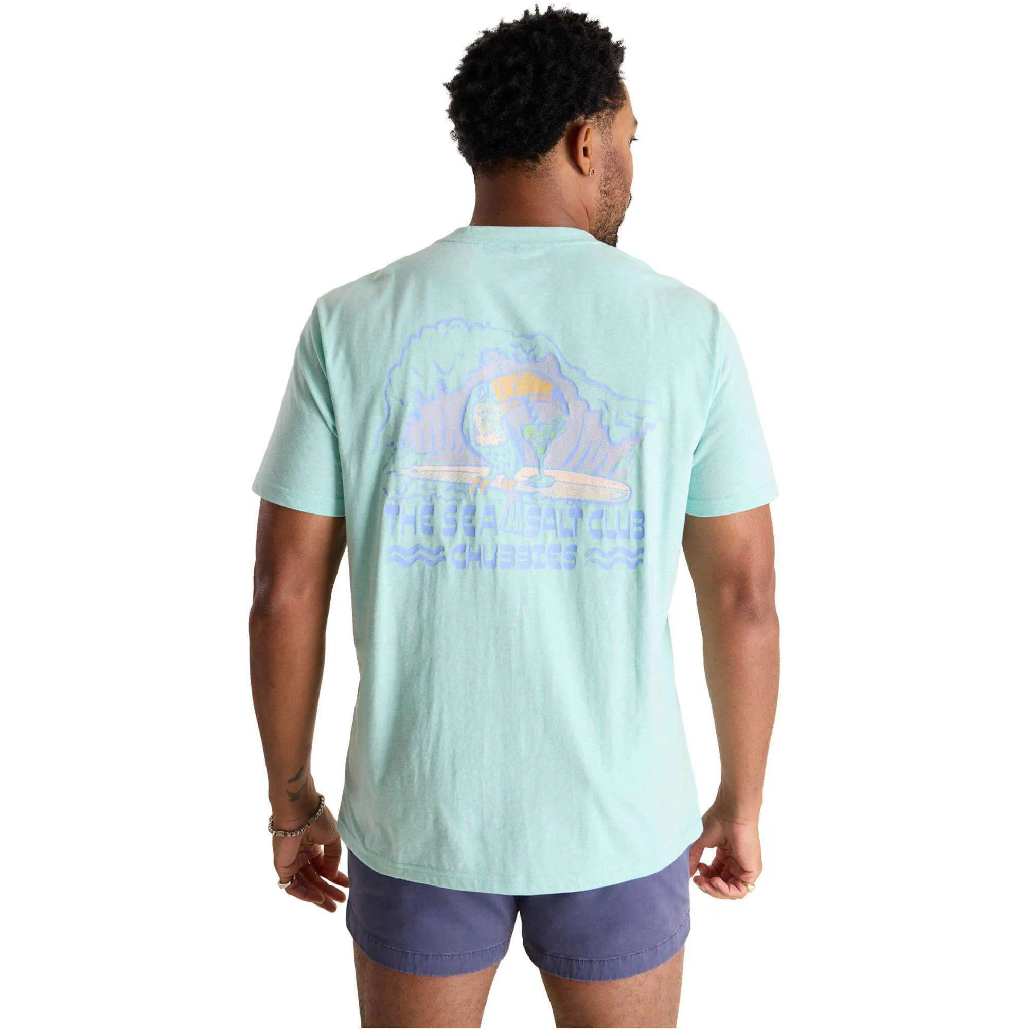Mens Johnnie-O Chubbies The Sip, Sip, Hooray T-Shirt - Open Green