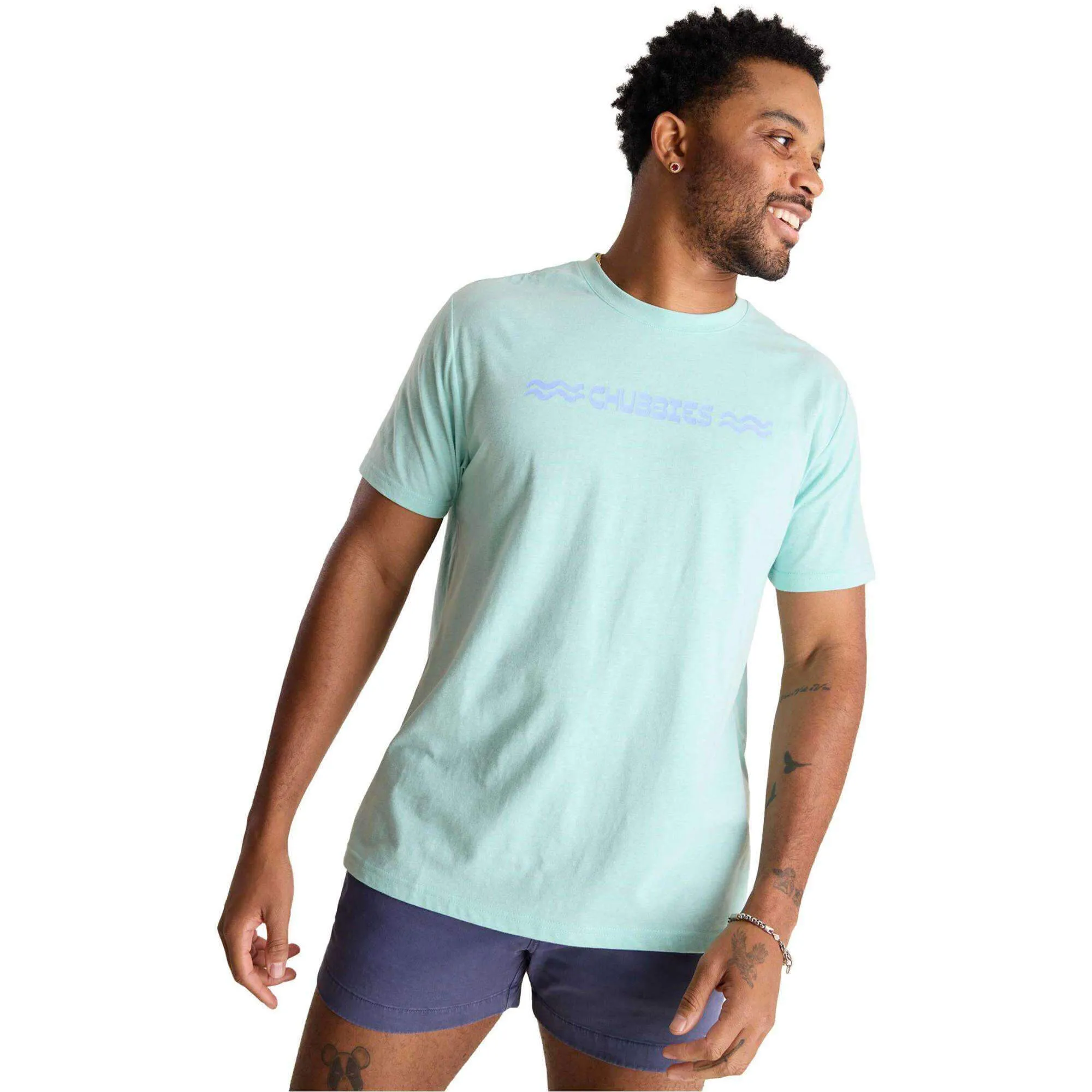 Mens Johnnie-O Chubbies The Sip, Sip, Hooray T-Shirt - Open Green