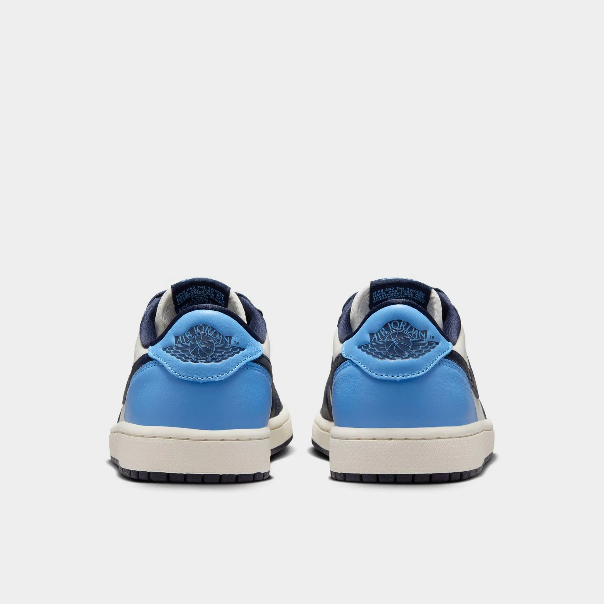 Mens Jordan Jordan 1 Low OG Obsidian / University Blue - Sail