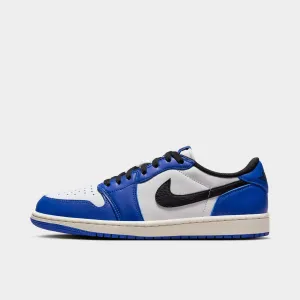 Mens Jordan Jordan 1 Low OG White / Black - Game Royal