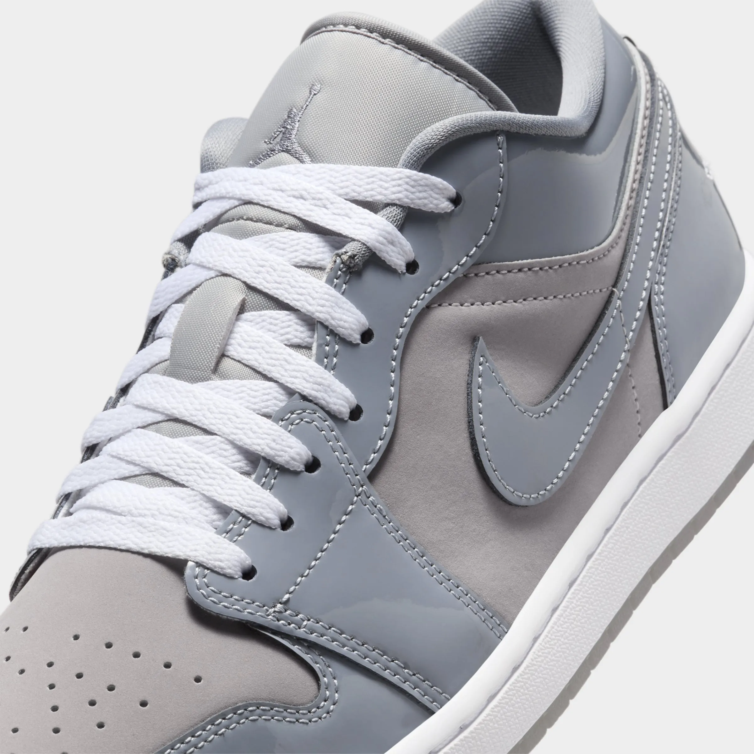 Mens Jordan Jordan 1 Low SE Medium Grey / Cool Grey - White