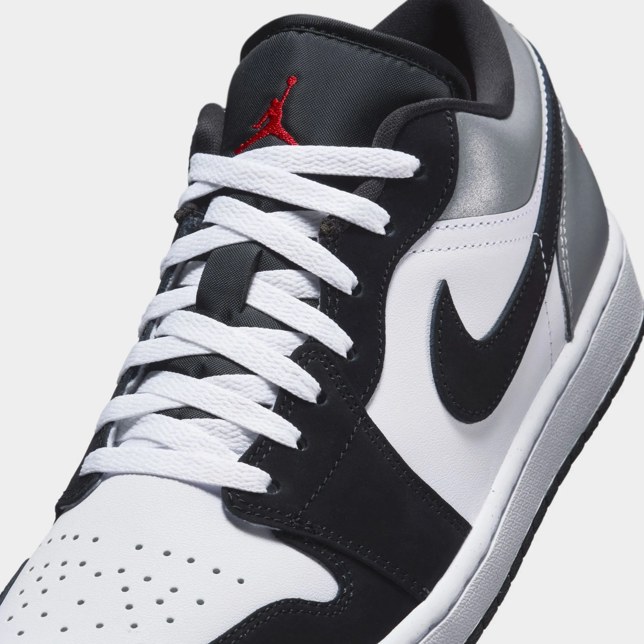 Mens Jordan Jordan 1 Low SE White / Fire Red - Black