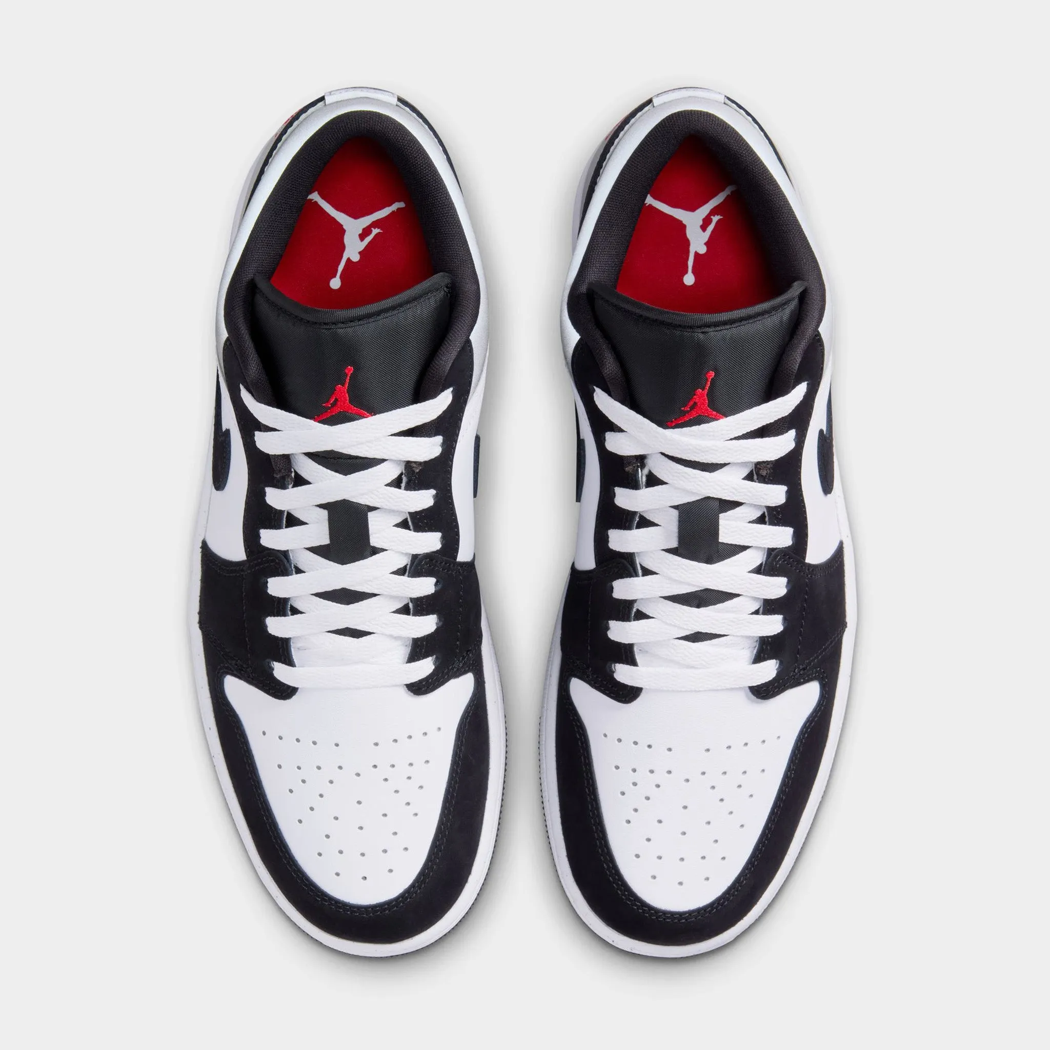 Mens Jordan Jordan 1 Low SE White / Fire Red - Black