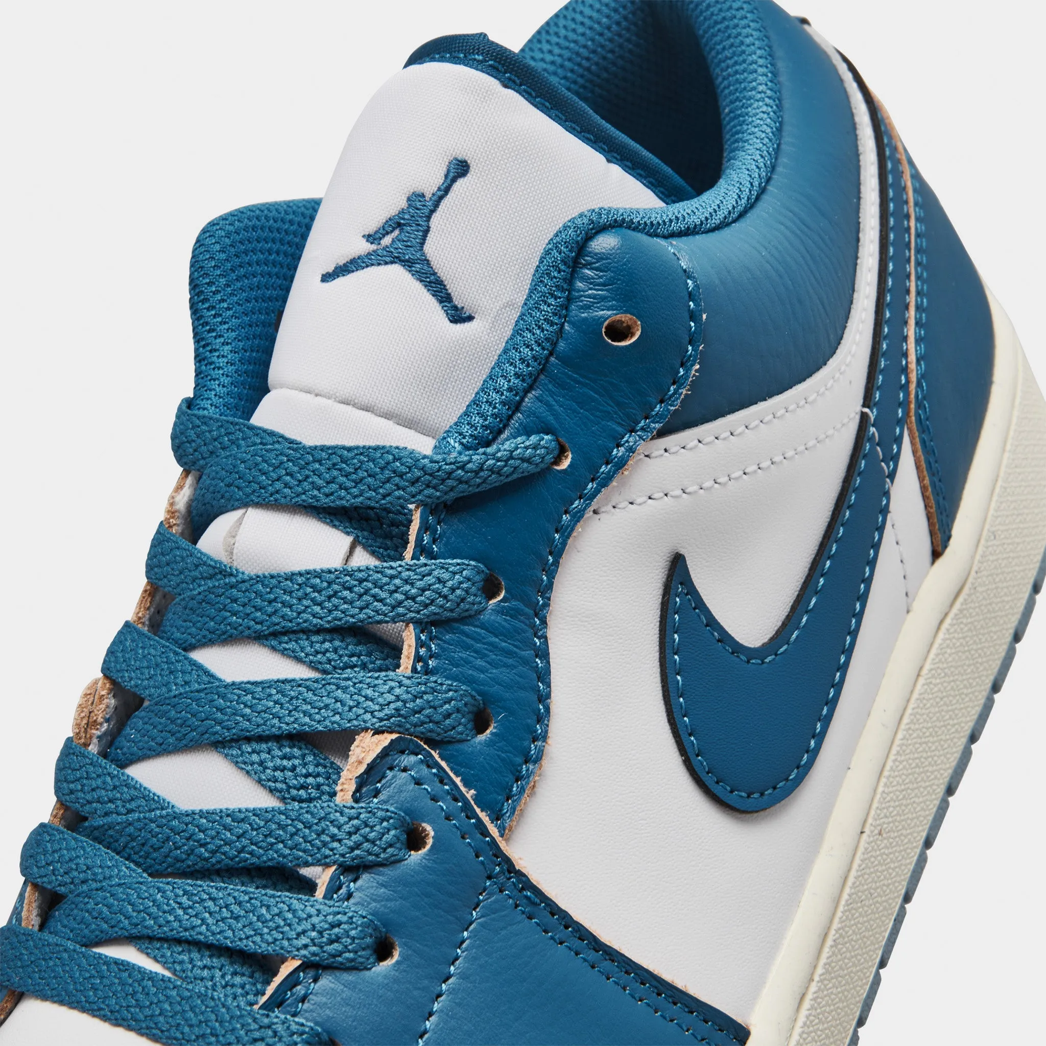 Mens Jordan Jordan 1 Low SE White / Industrial Blue - Blue Grey