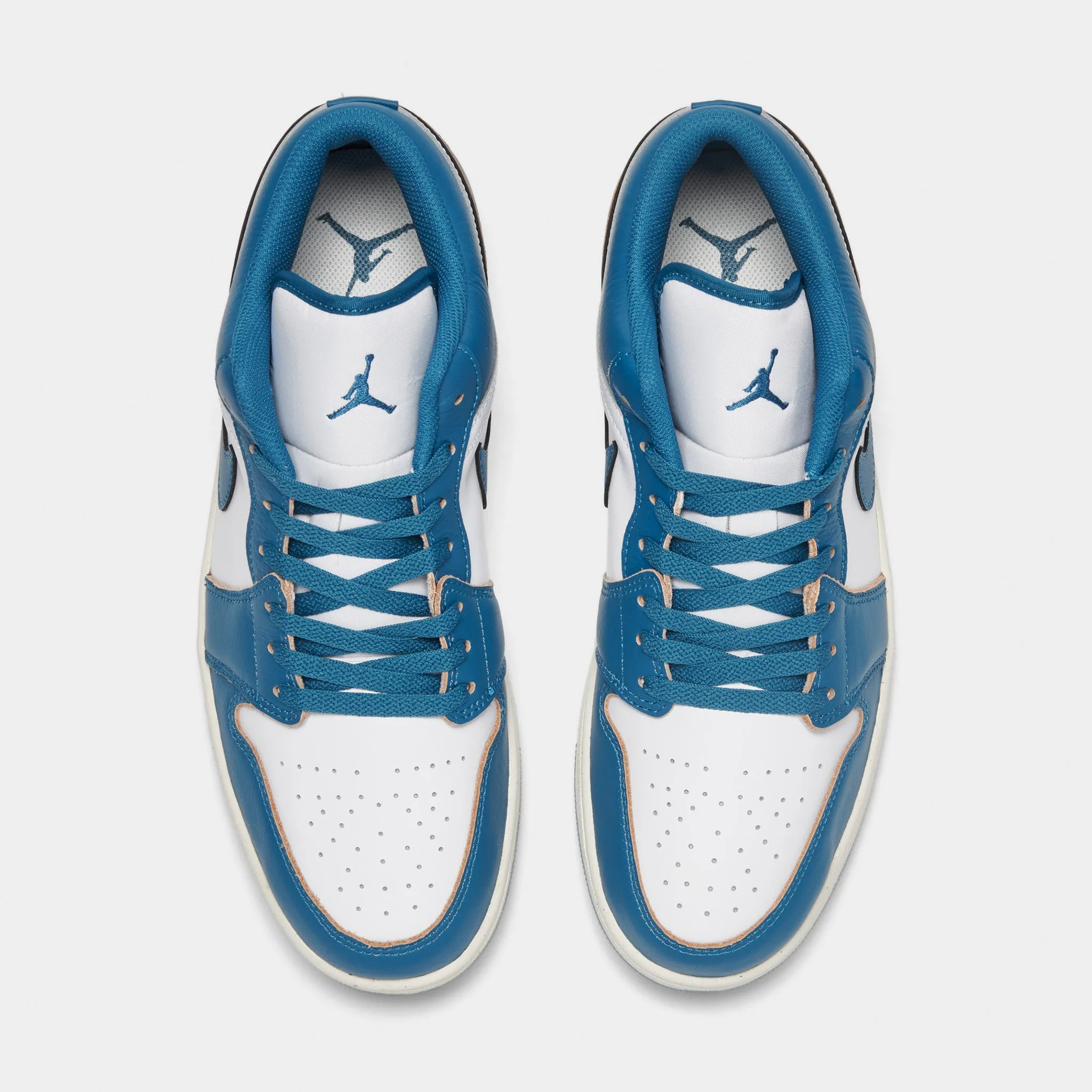 Mens Jordan Jordan 1 Low SE White / Industrial Blue - Blue Grey