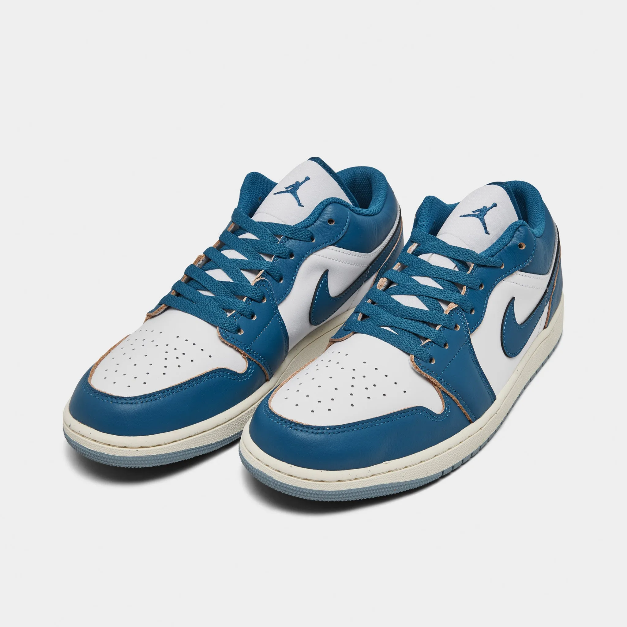 Mens Jordan Jordan 1 Low SE White / Industrial Blue - Blue Grey