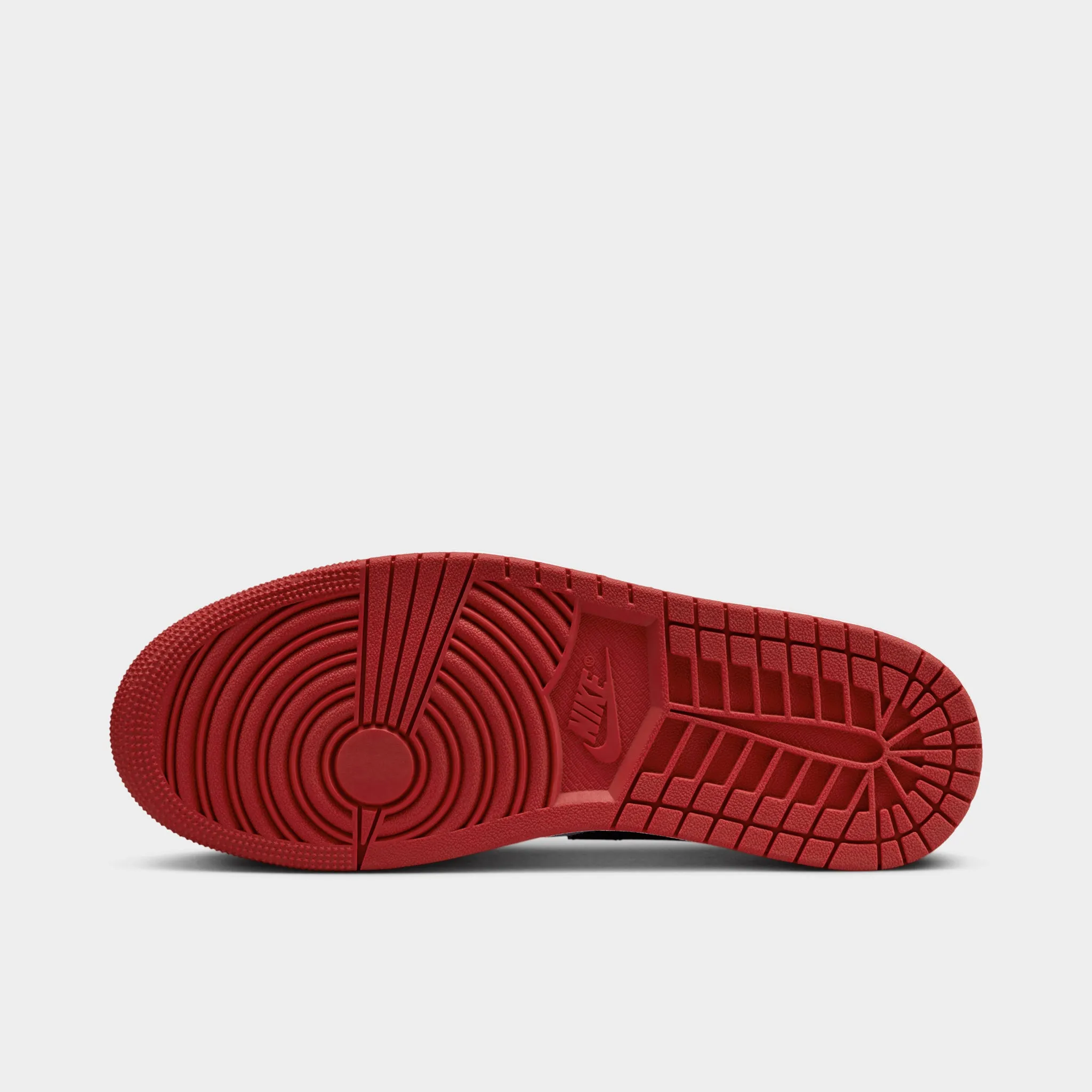Mens Jordan Jordan 1 Low White / Black - Varsity Red