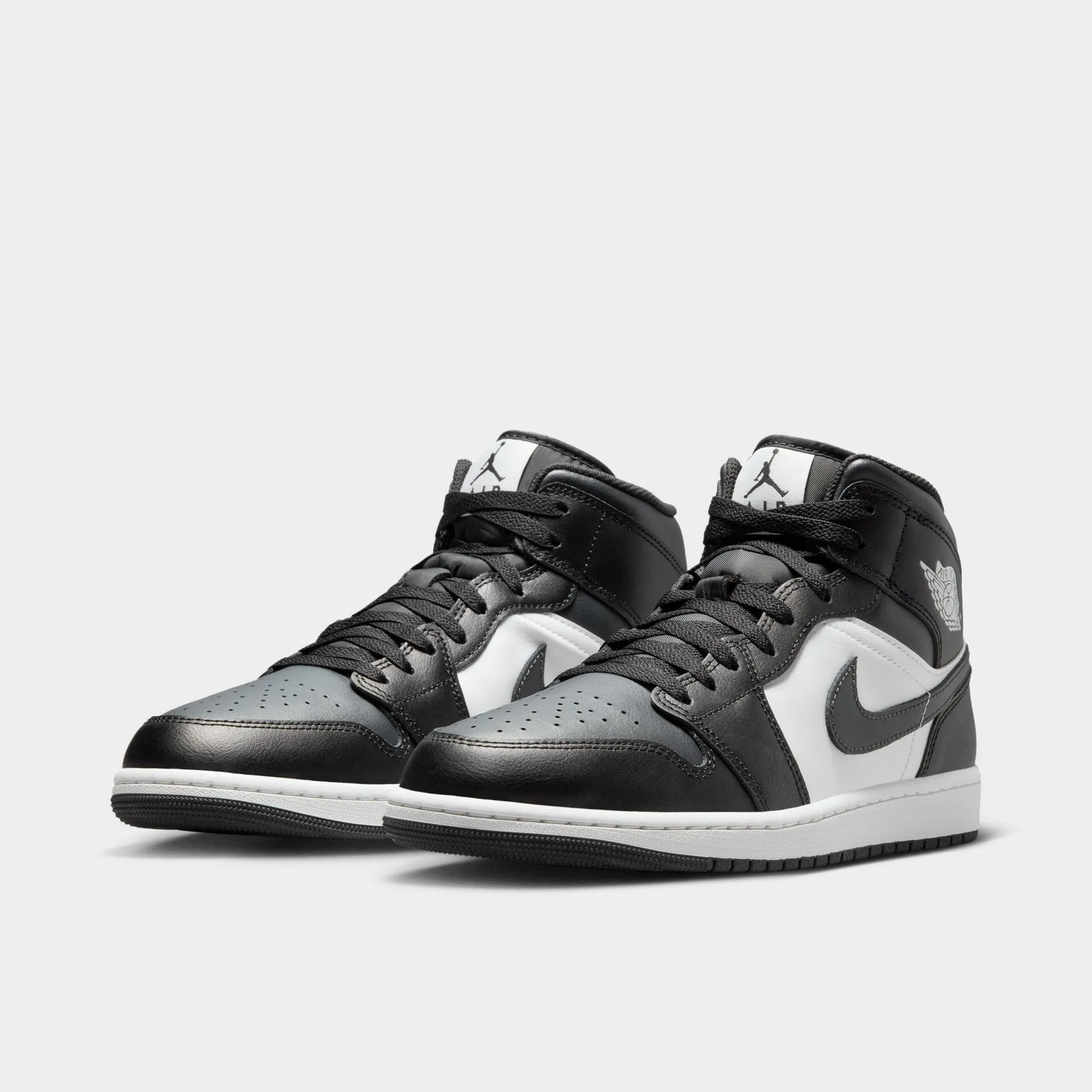 Mens Jordan Jordan 1 Mid Black / Off Noir - Summit White