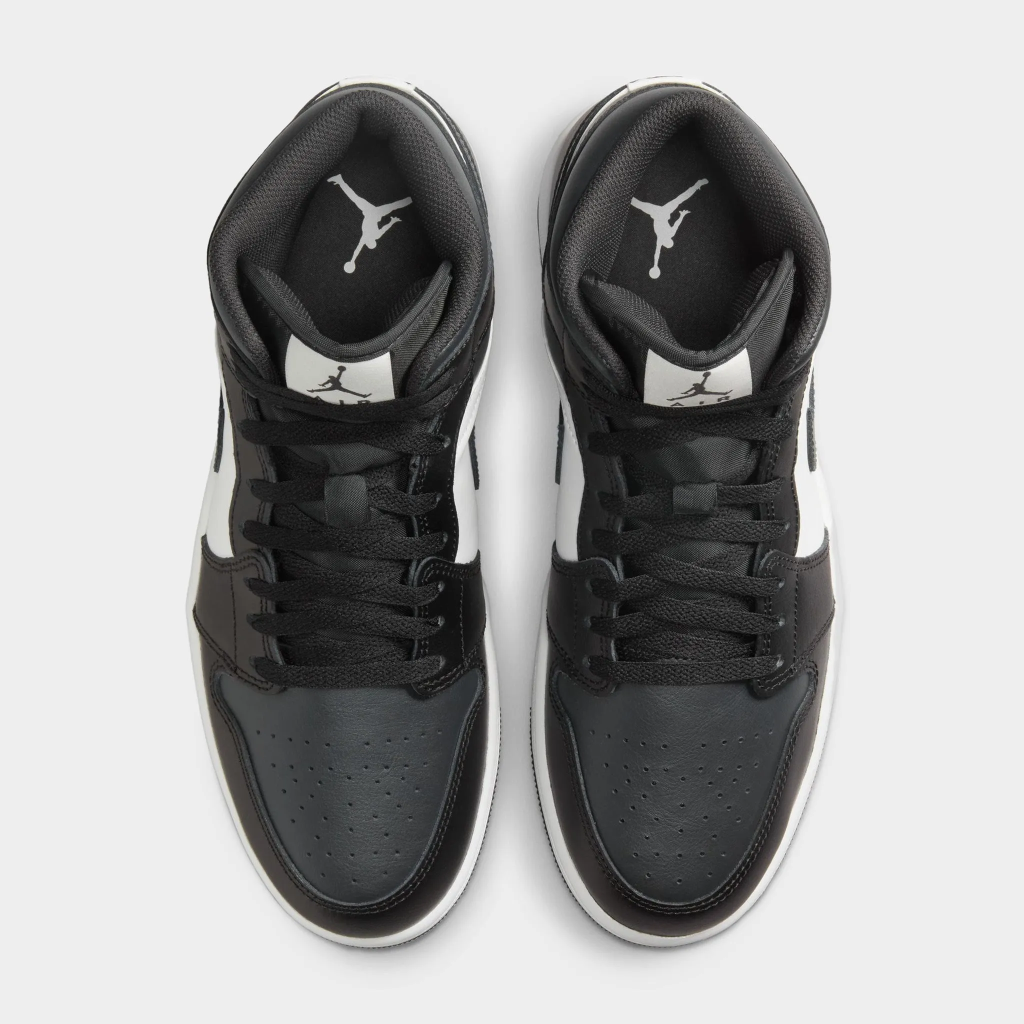 Mens Jordan Jordan 1 Mid Black / Off Noir - Summit White
